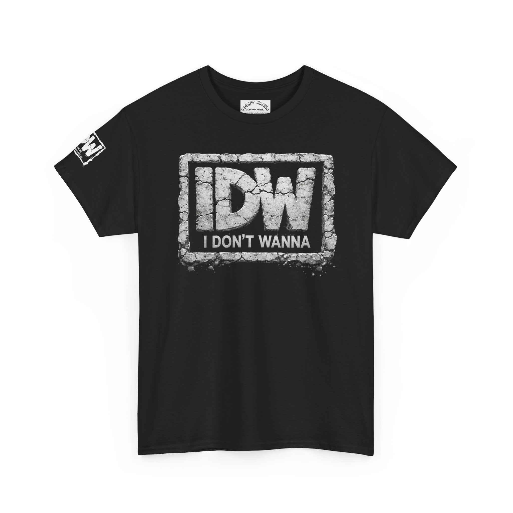 Distressed 3D Concrete IDW Logo T-Shirt — Vintage Urban Graphic Tee