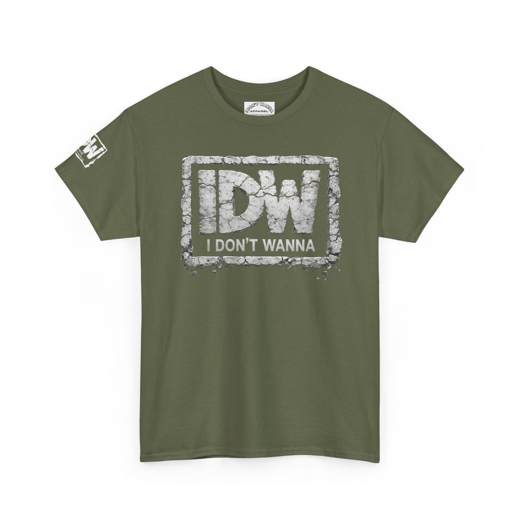Distressed 3D Concrete IDW Logo T-Shirt — Vintage Urban Graphic Tee