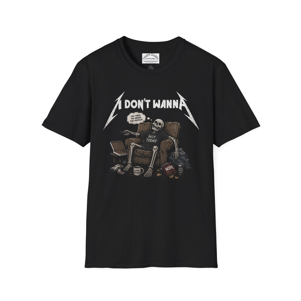 90s Metal 'I Don't Wanna' Skeleton T-Shirt