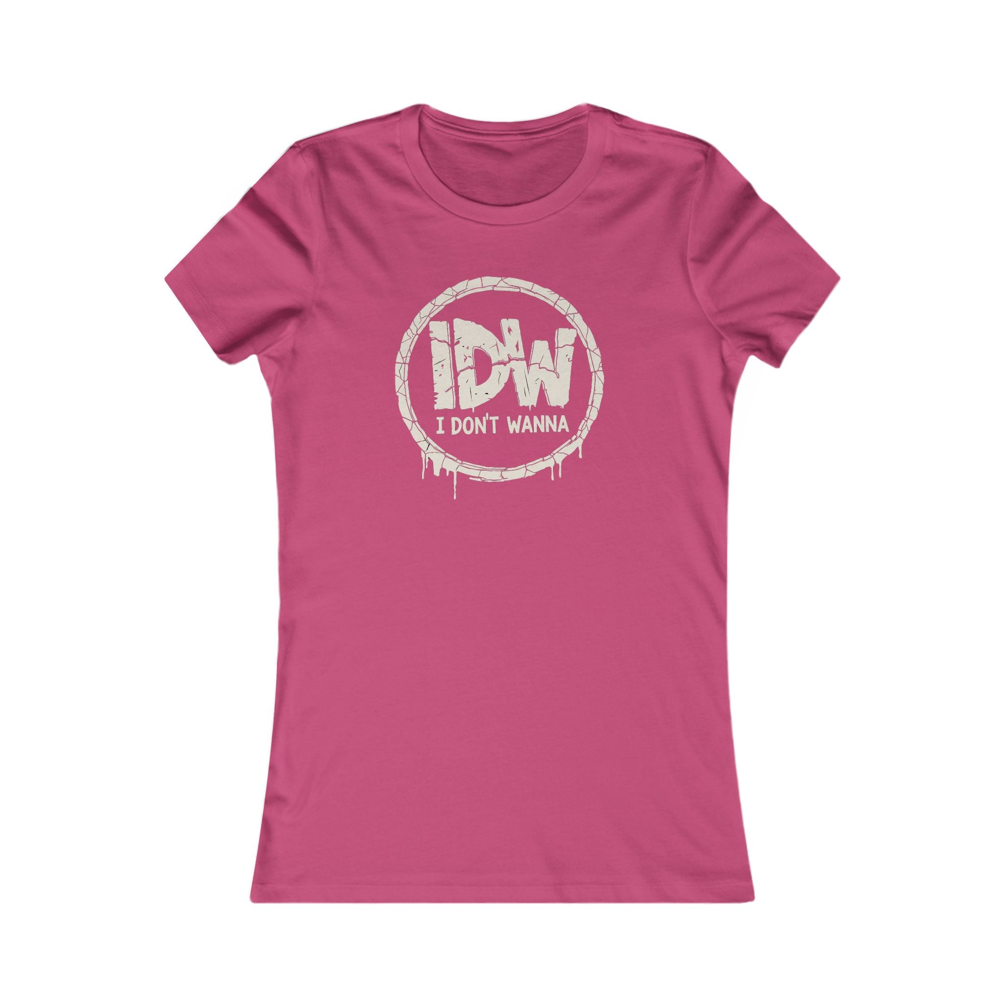 I DON'T WANNA (IDW) Women's Graphic Tee — Edgy Drip Logo Shirt