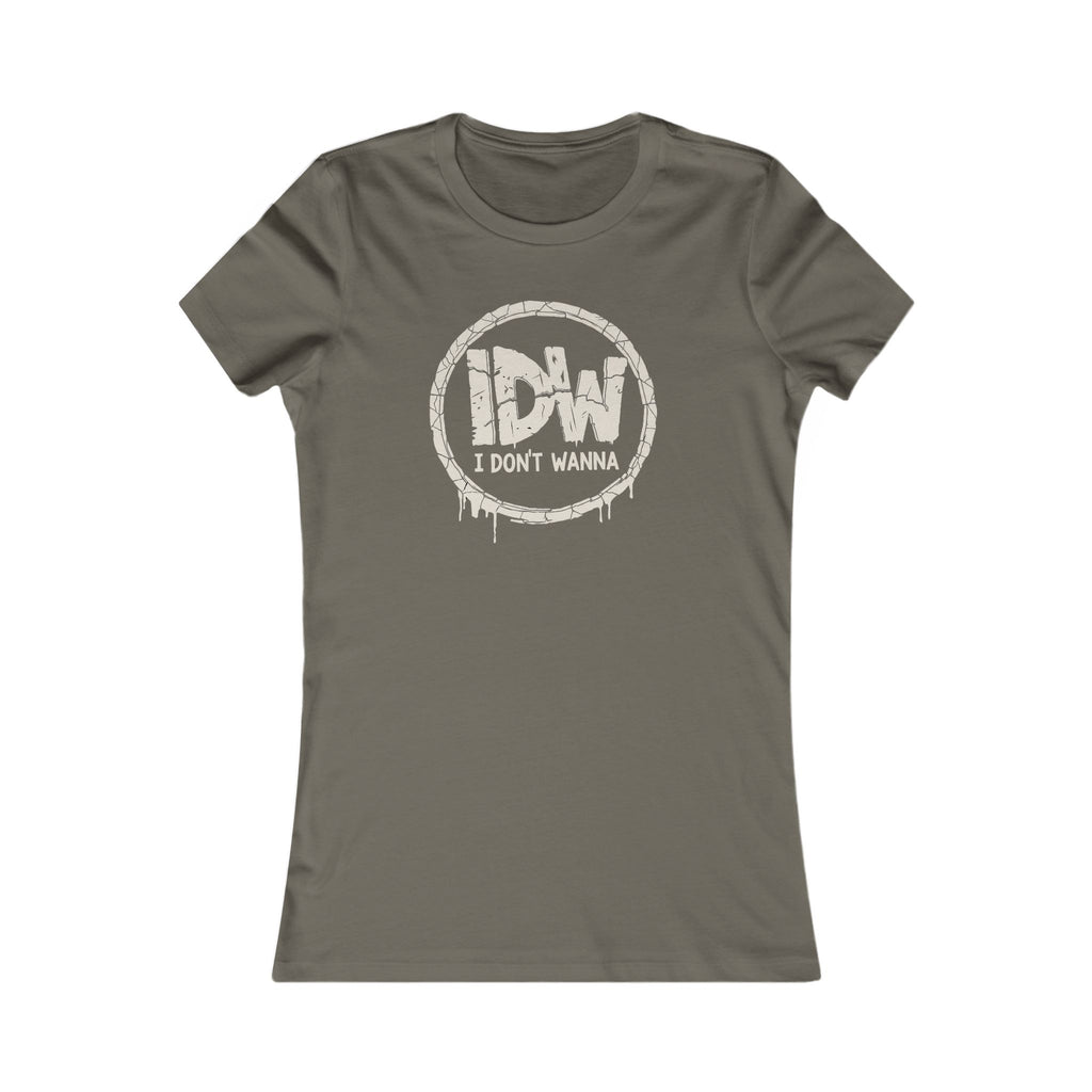 I DON'T WANNA (IDW) Women's Graphic Tee — Edgy Drip Logo Shirt