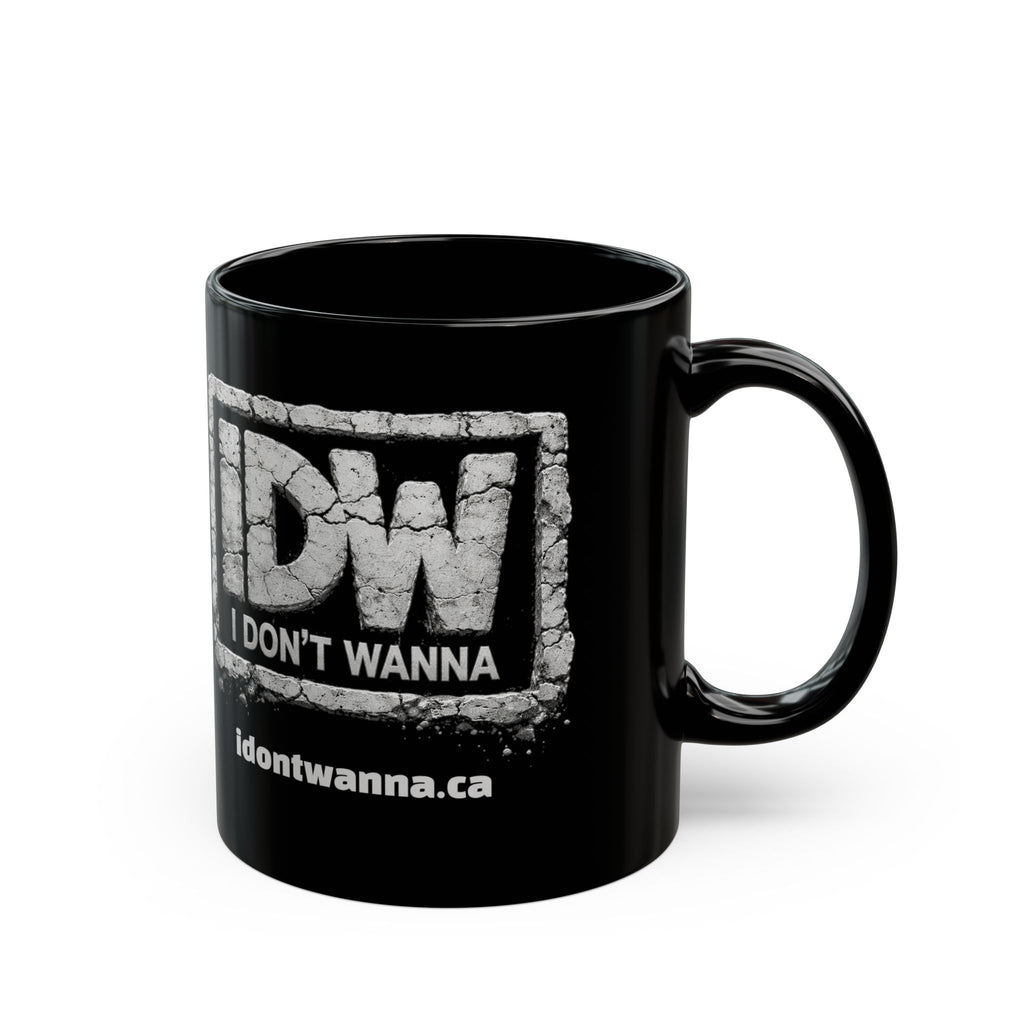 I Don’t Wanna Concrete Logo Coffee Mug — Black 11oz/15oz