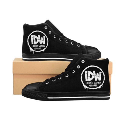 "I Don't Wanna" High Top Sneakers — Men's Classic Casual Shoes