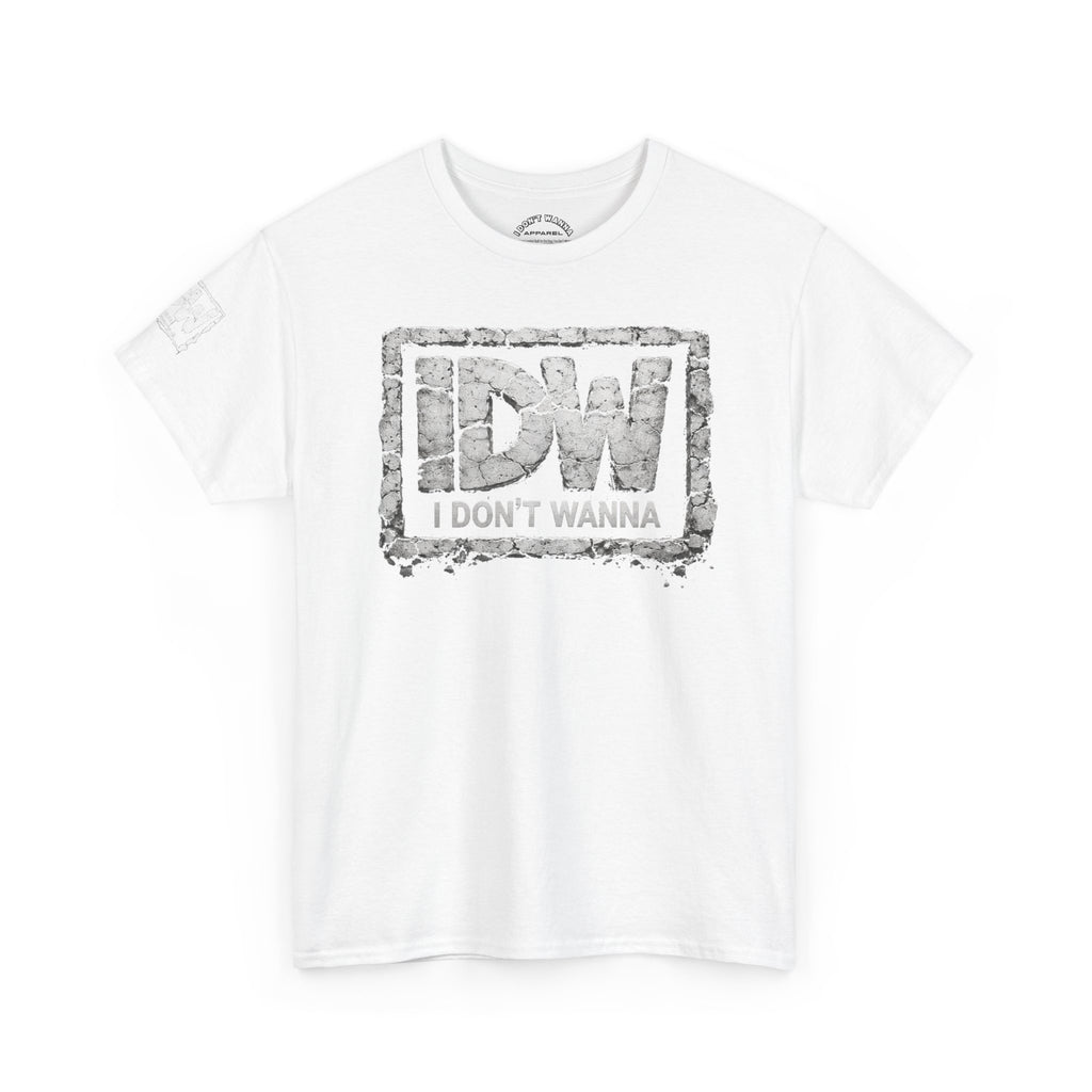 Distressed 3D Concrete IDW Logo T-Shirt — Vintage Urban Graphic Tee