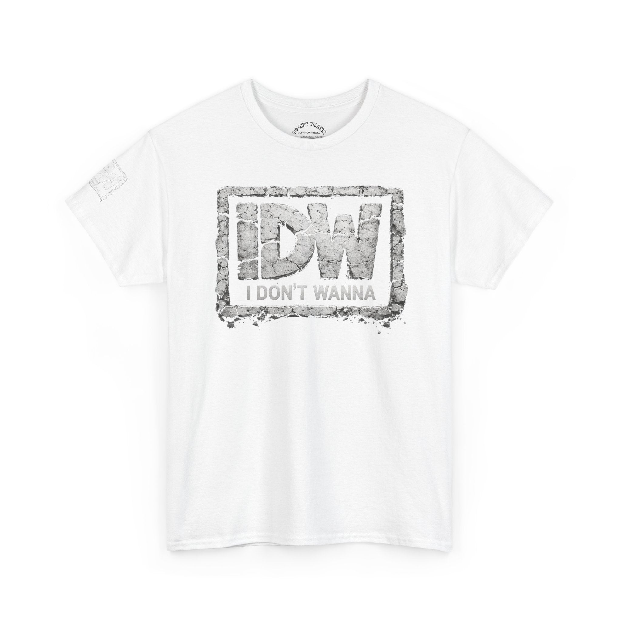 Distressed 3D Concrete IDW Logo T-Shirt — Vintage Urban Graphic Tee