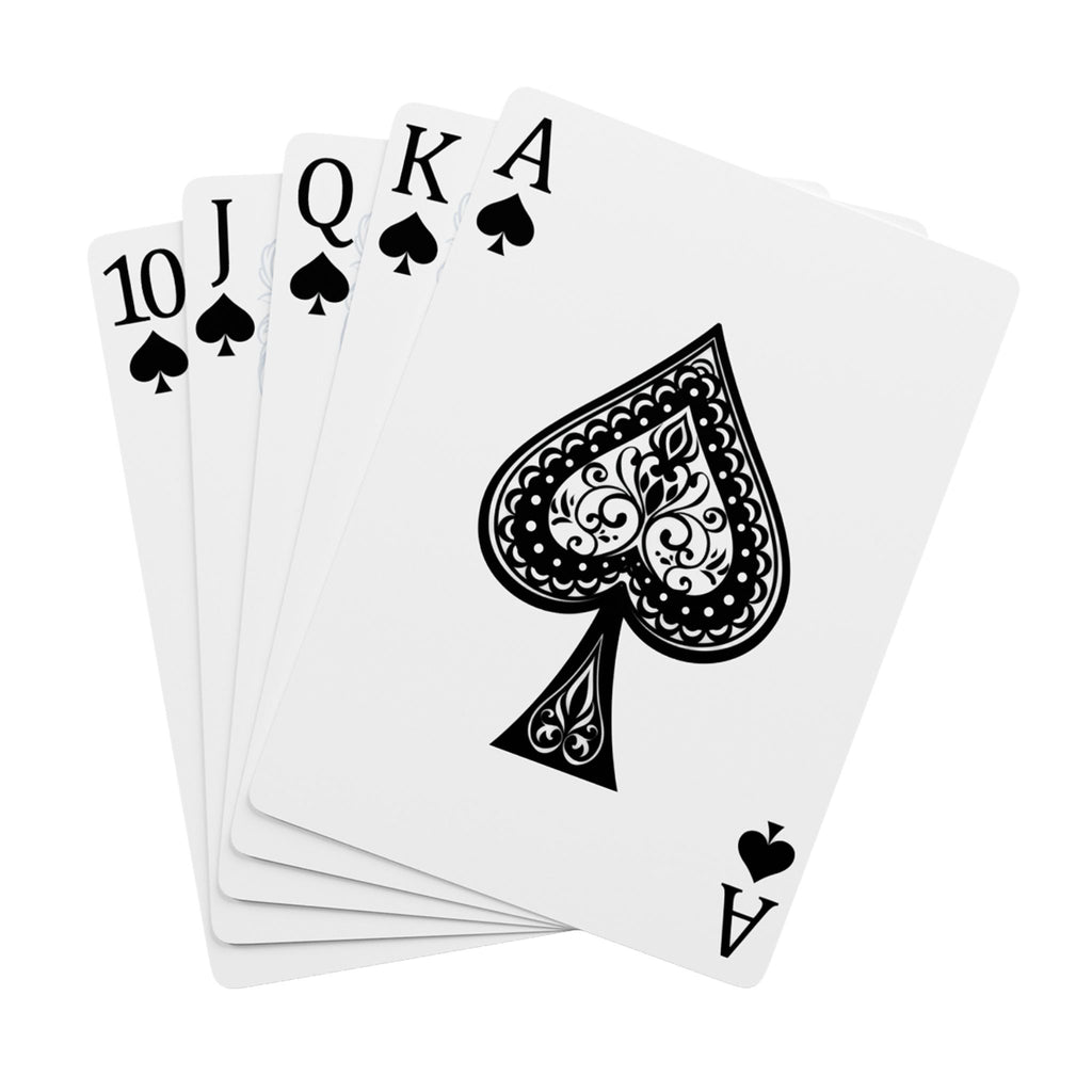 'I Don't Wanna' Poker Playing Cards — Distressed Ace of Spades Deck