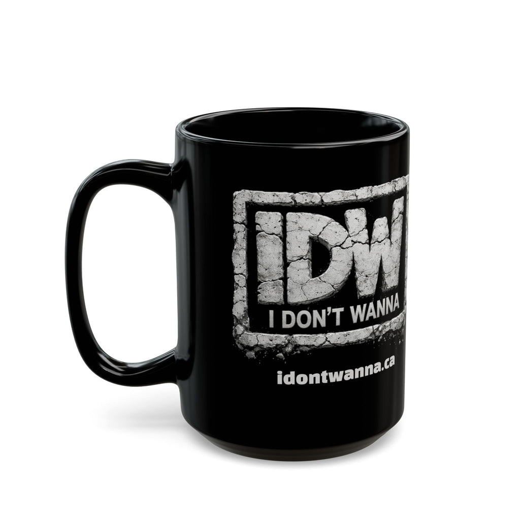 I Don’t Wanna Concrete Logo Coffee Mug — Black 11oz/15oz