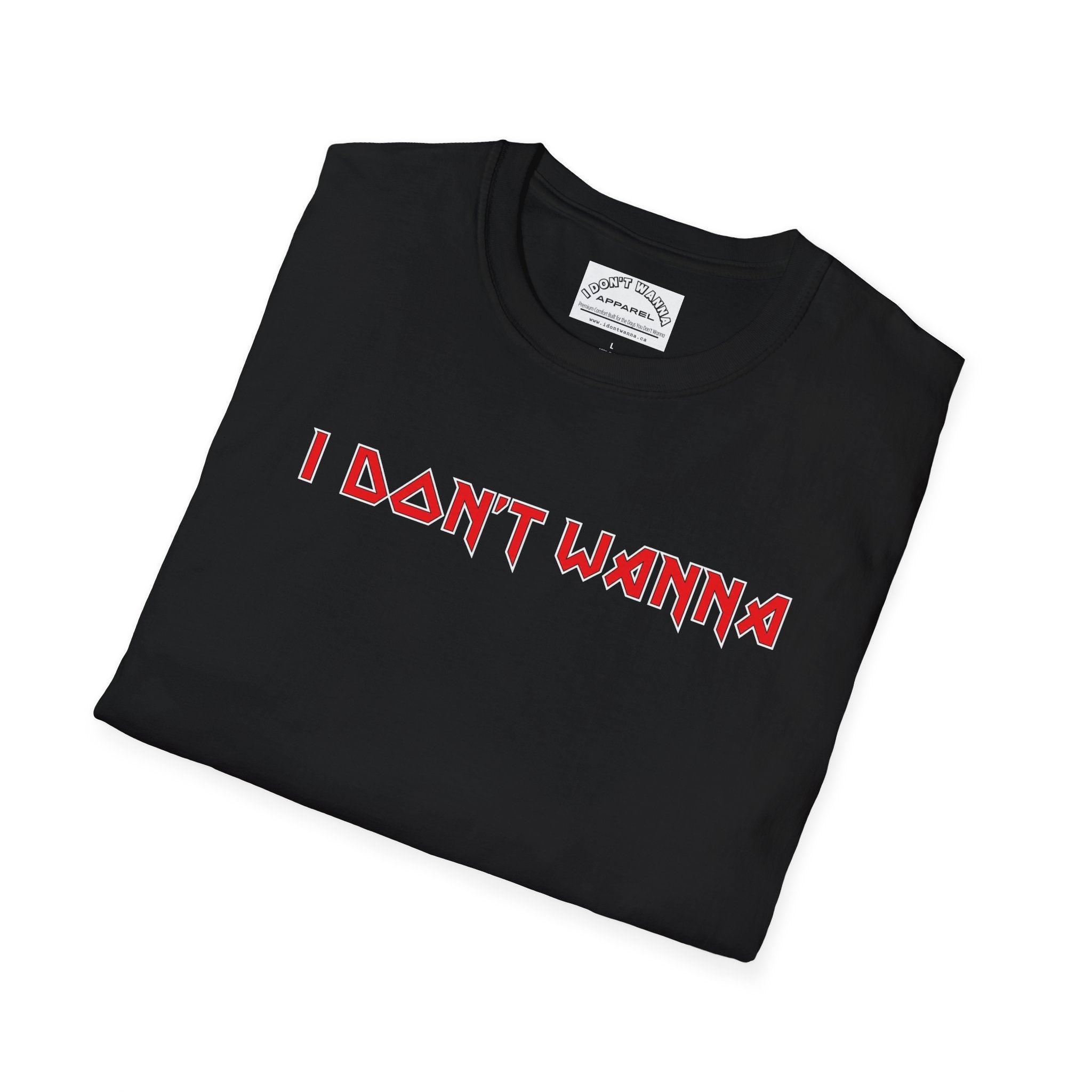 I Don't Wanna — 80s New Wave/British Heavy Metal Band Logo T-Shirt