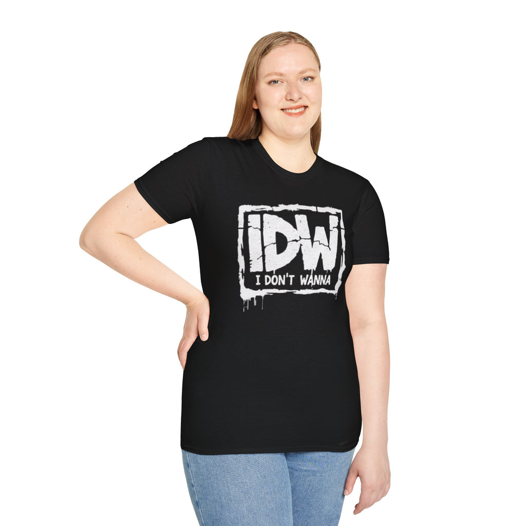 IDW "I Don't Wanna" Graphic T-Shirt — QR Back Tee