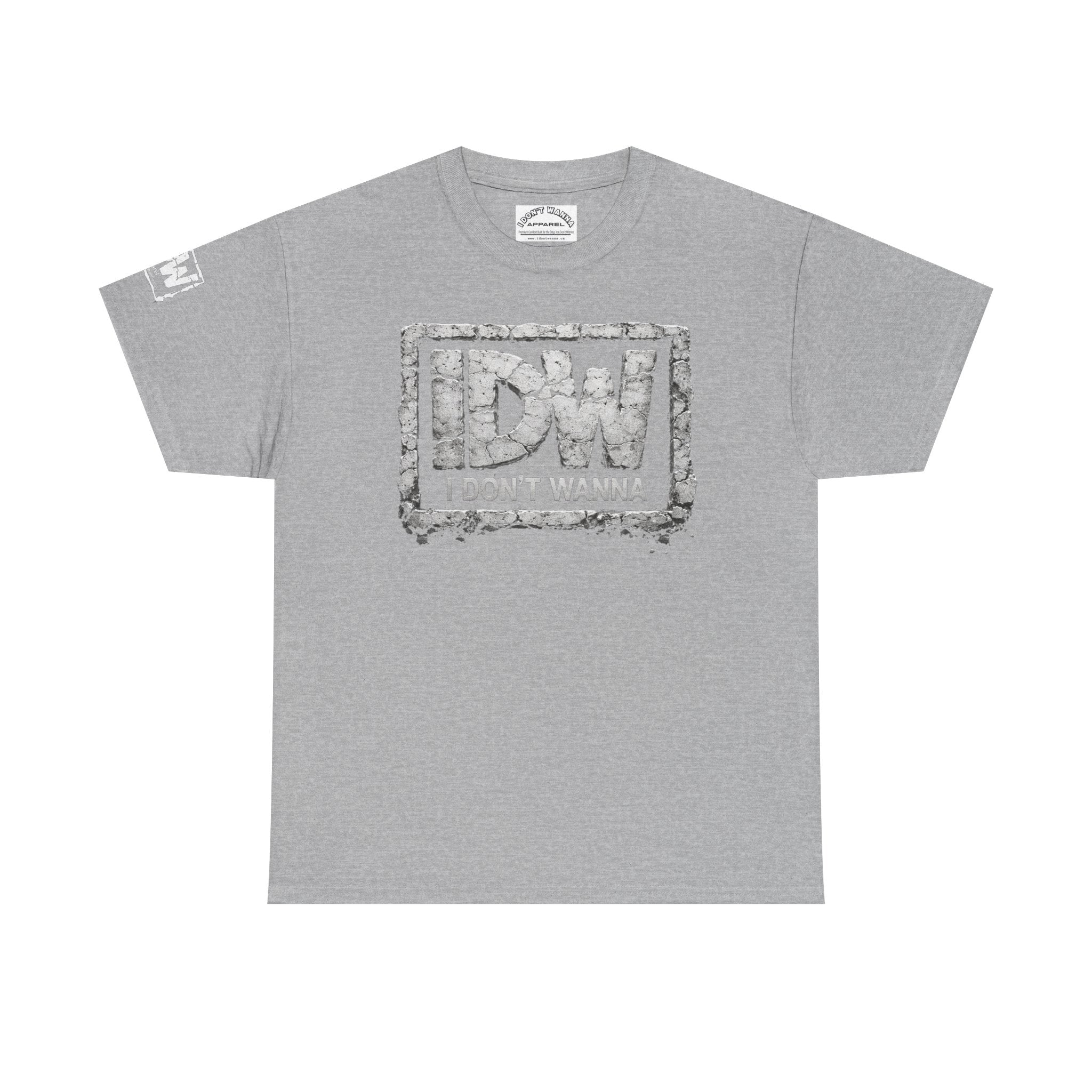 Distressed 3D Concrete IDW Logo T-Shirt — Vintage Urban Graphic Tee
