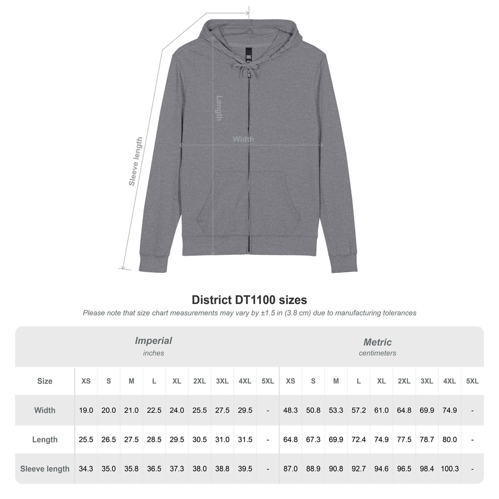 I Don't Wanna Full-Zip Hoodie — 3D Concrete Logo