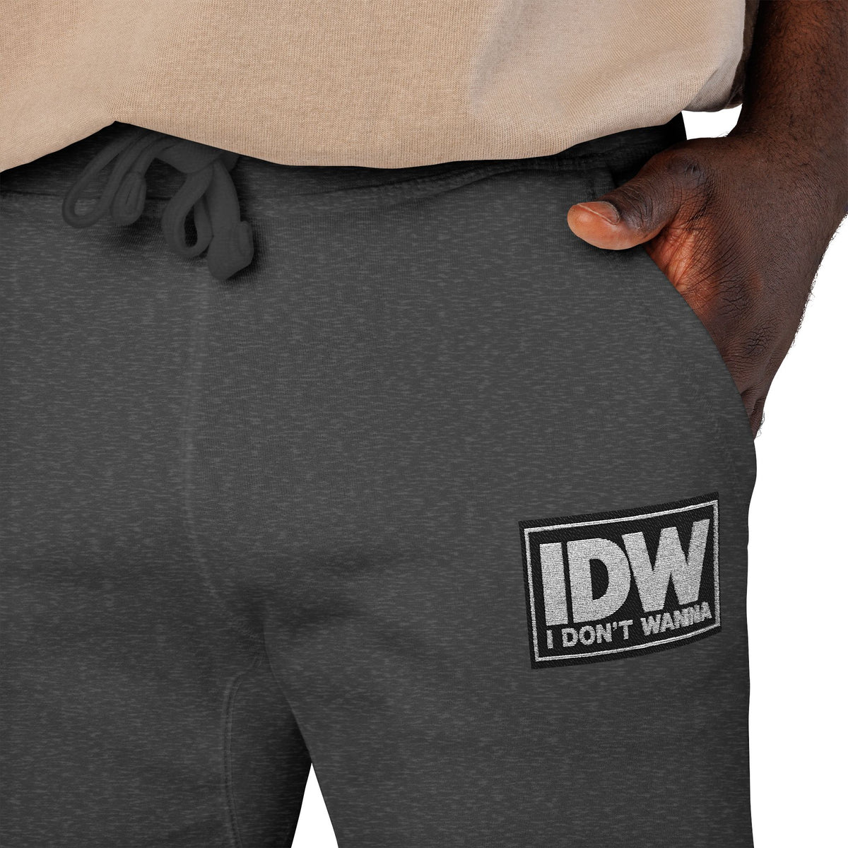 Embroidered “IDW” Fleece Sweatpants