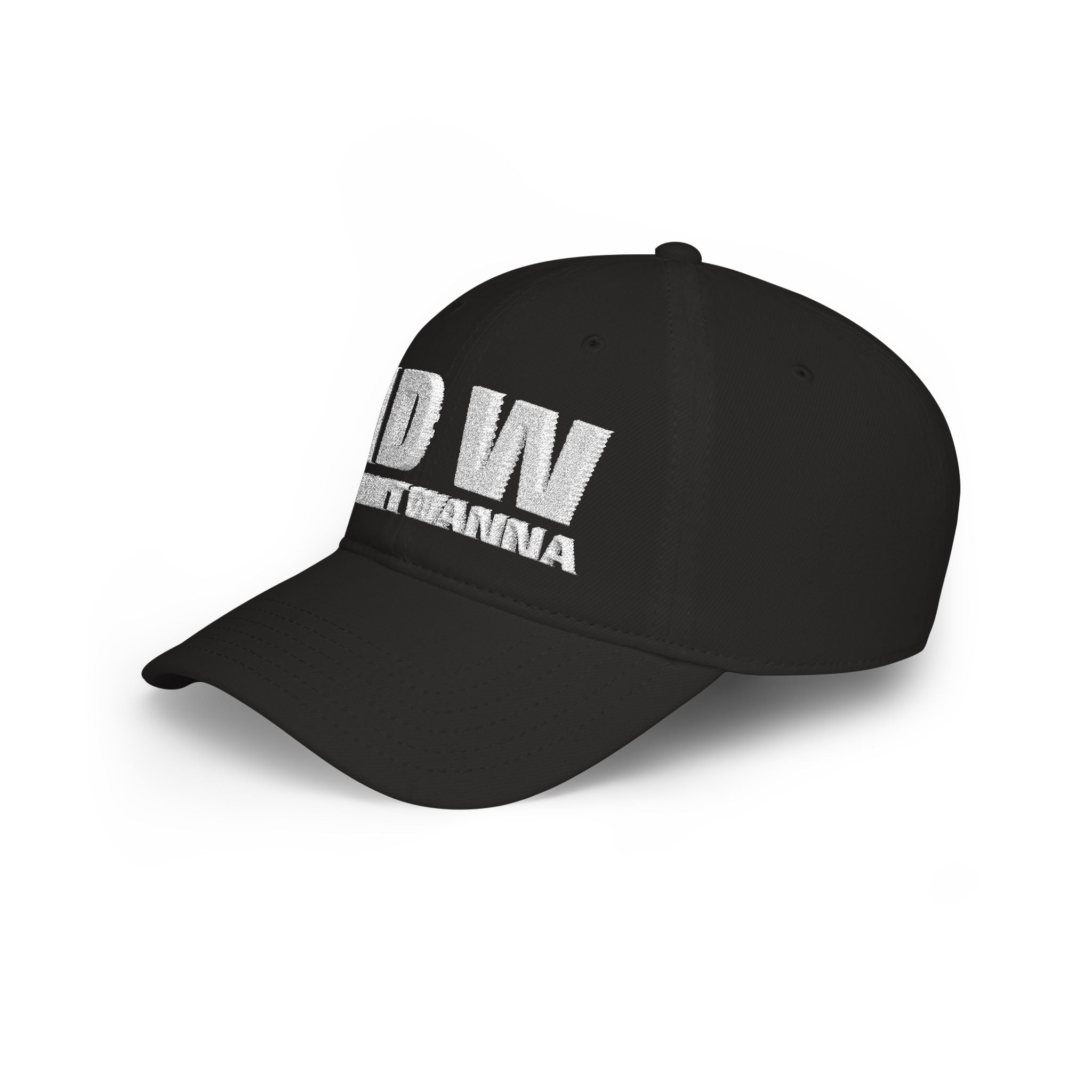 Low Profile Baseball Cap — Embroidered "I DONT WANNA" Hat