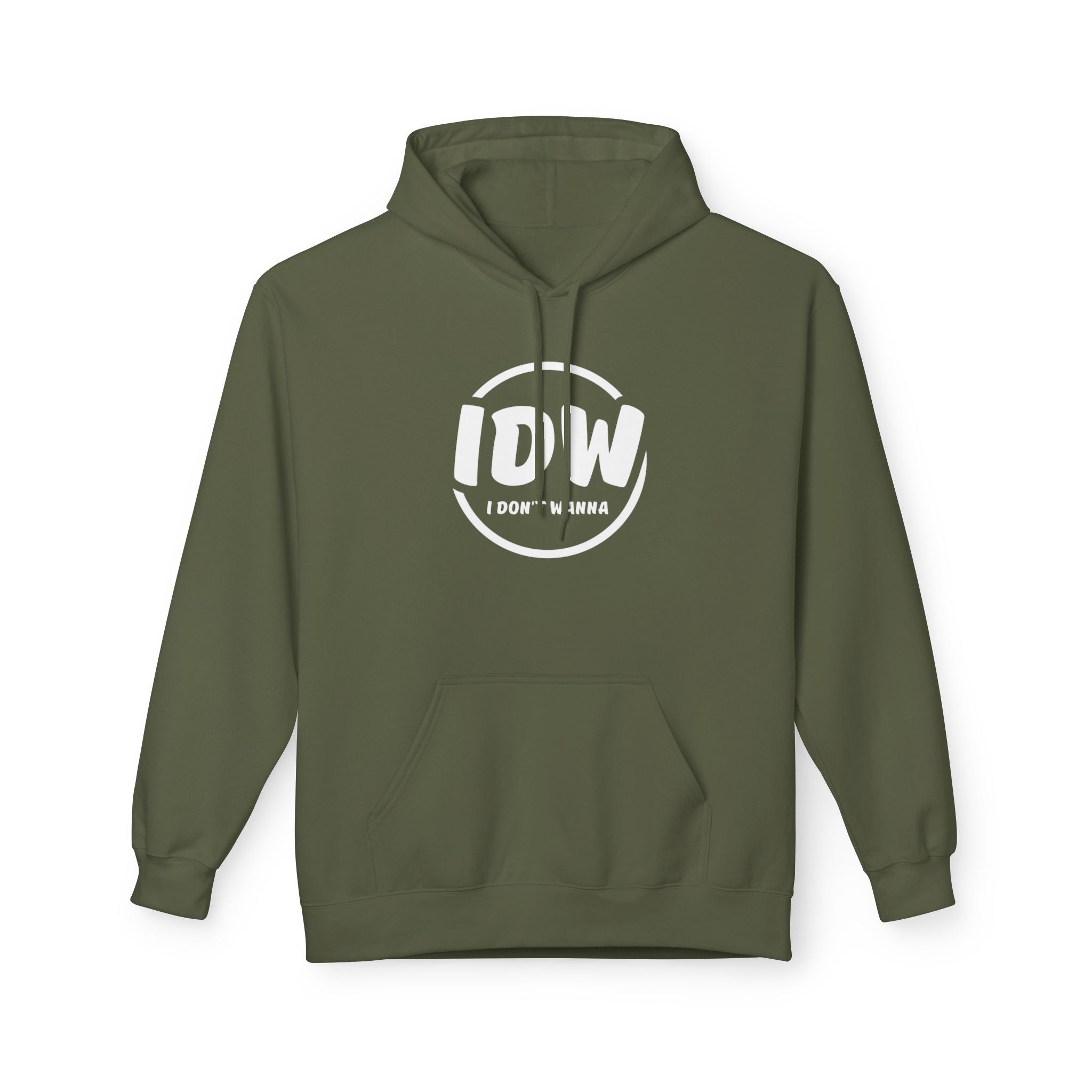 “I Don’t Wanna” Cozy Fleece Hoodie — Bold Mood-Status Pullover