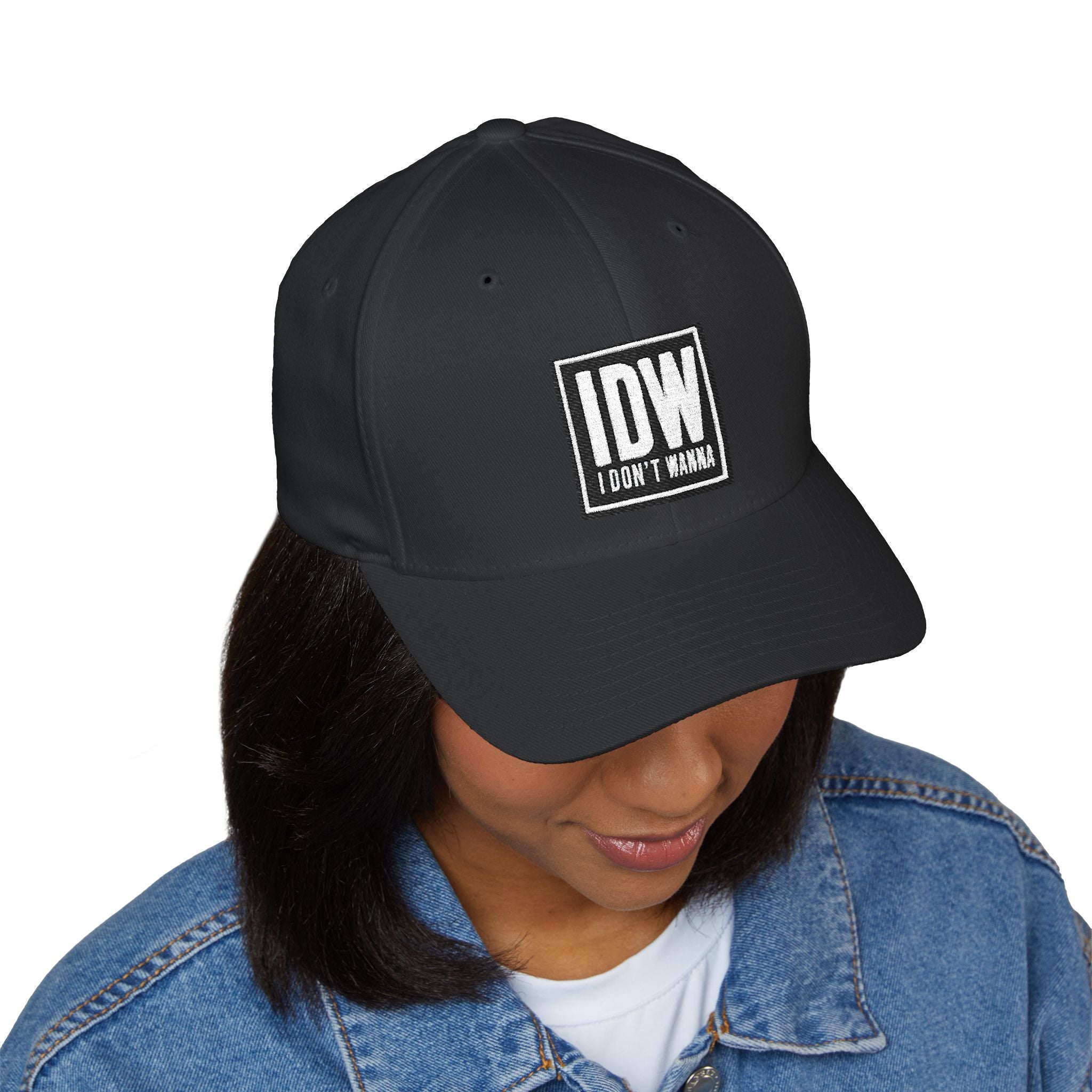 IDW "I Don't Wanna" Embroidered Structured Cap