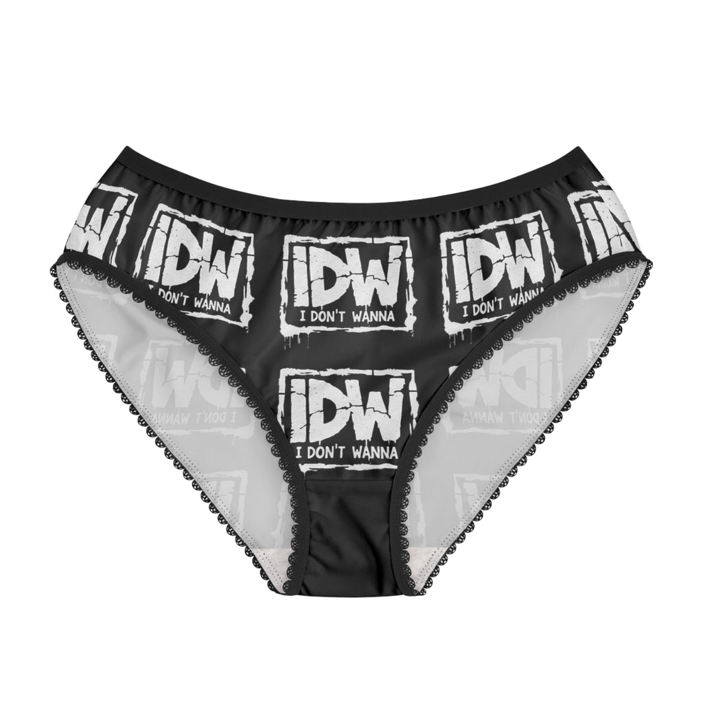 Novelty Women's Briefs — "I Don't Wanna" Cheeky Printed Underwear