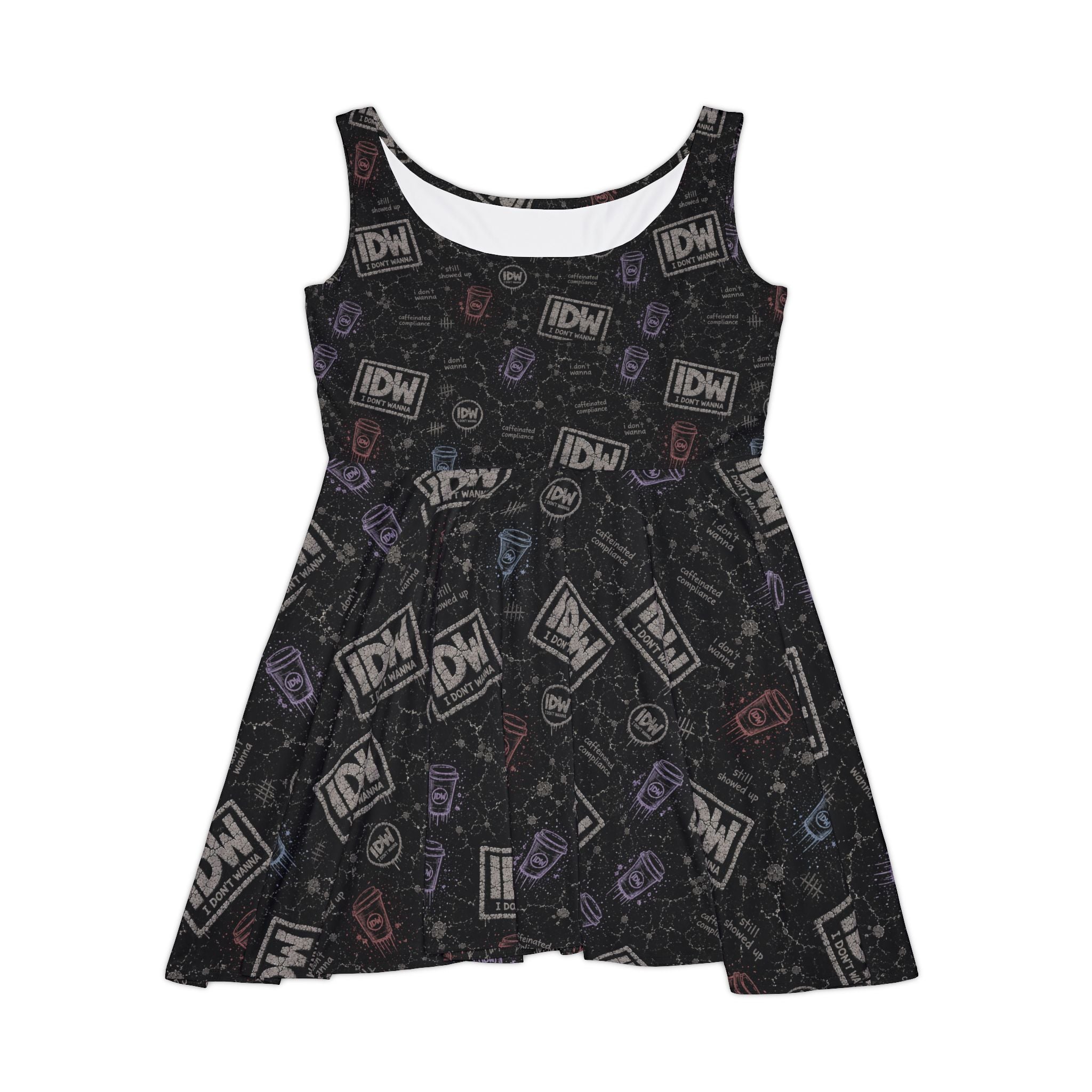 I Don't Wanna Skater Dress — Women's Summer Casual Streetwear