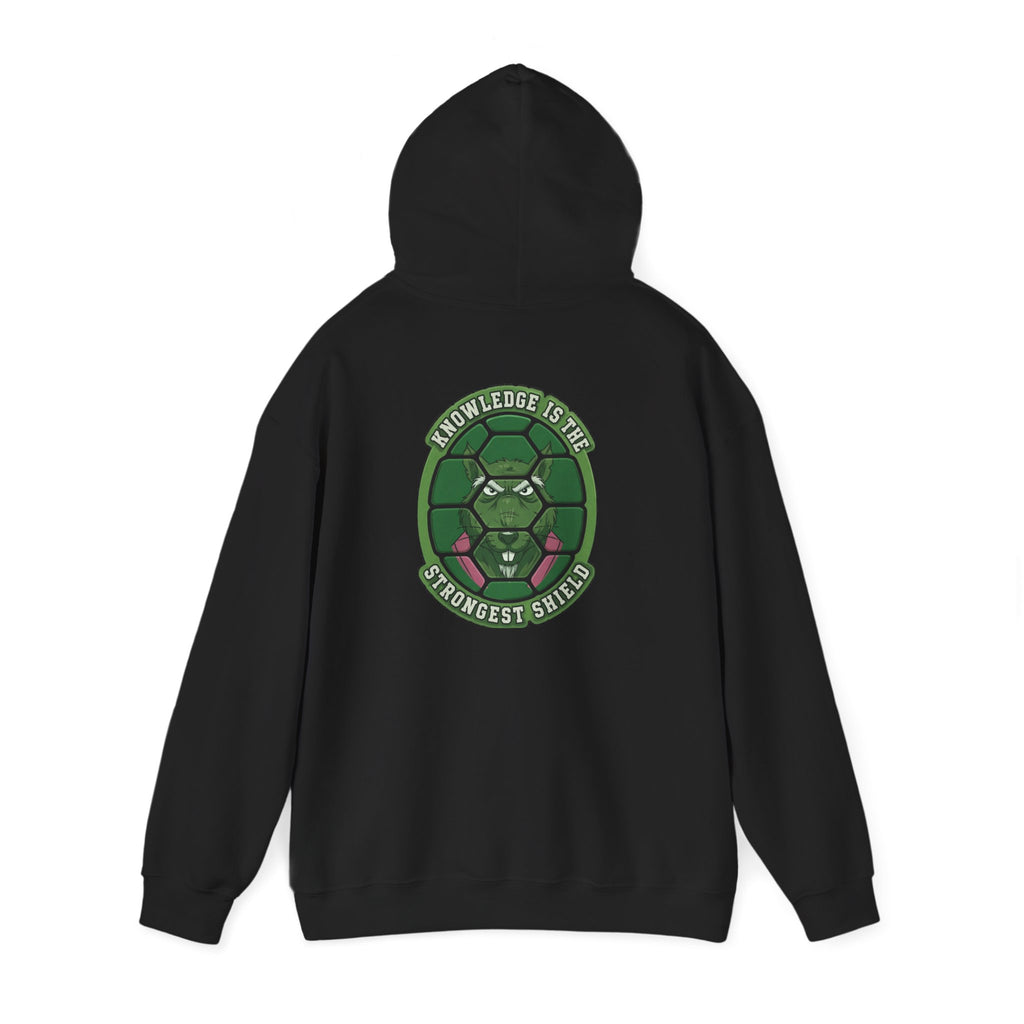 "Knowledge Is the Strongest Shield" Hoodie — Wisdom Quote Pullover Hoodie