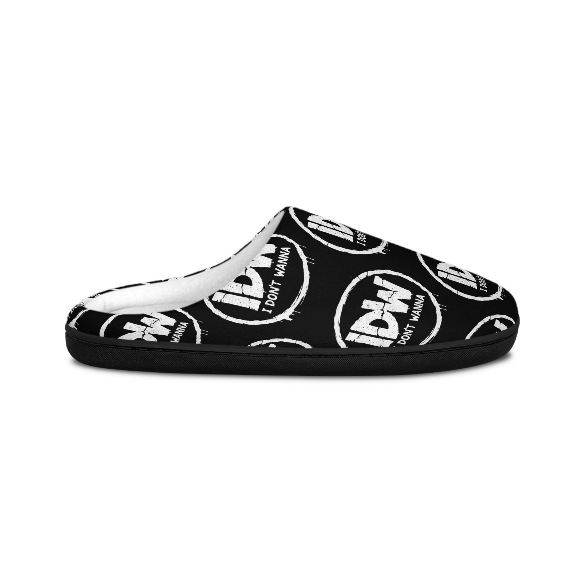 I Don't Wanna Cozy Slippers — Men's Indoor Fuzzy House Shoes