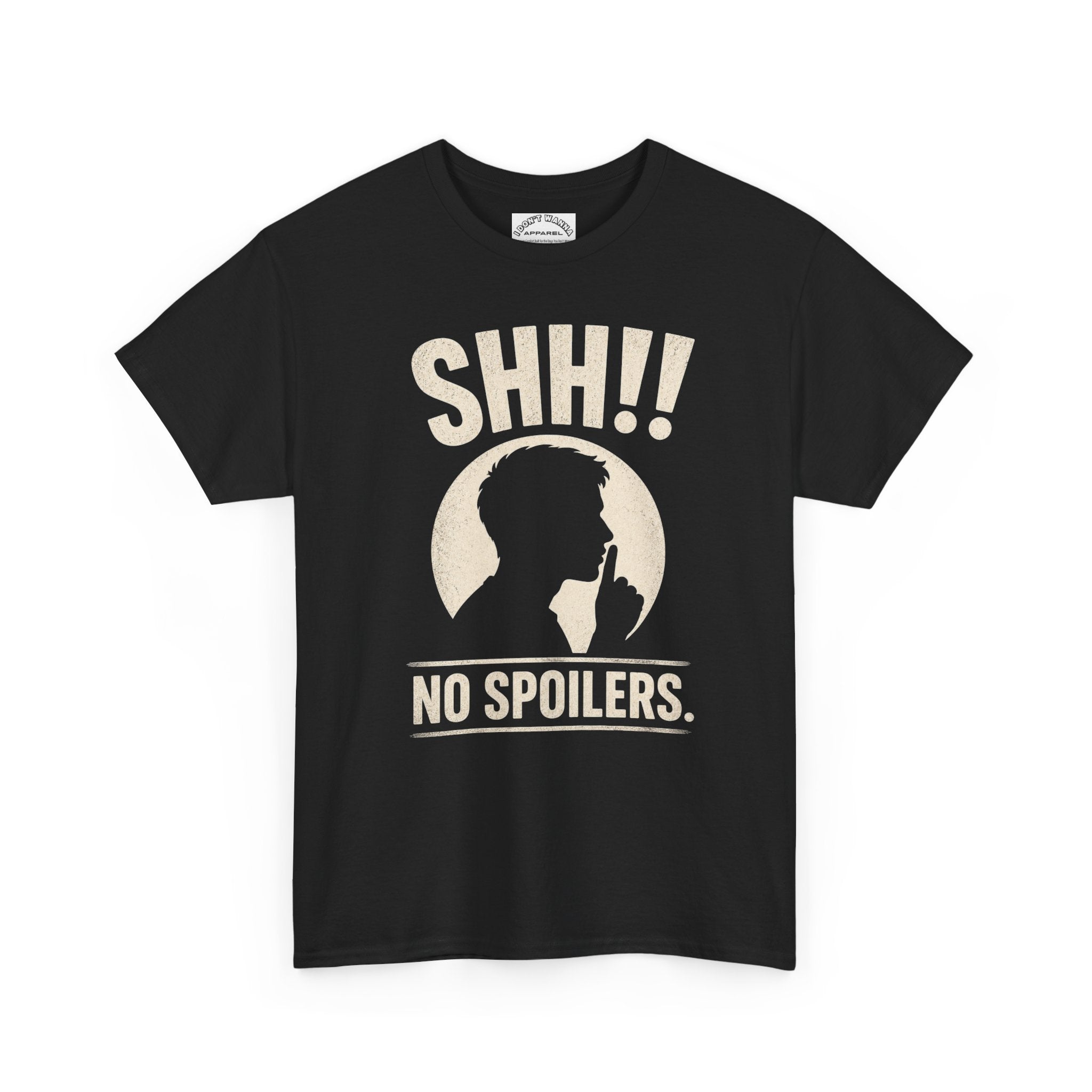 No Spoilers T-Shirt — "SHH!! No Spoilers" Retro Fan Tee