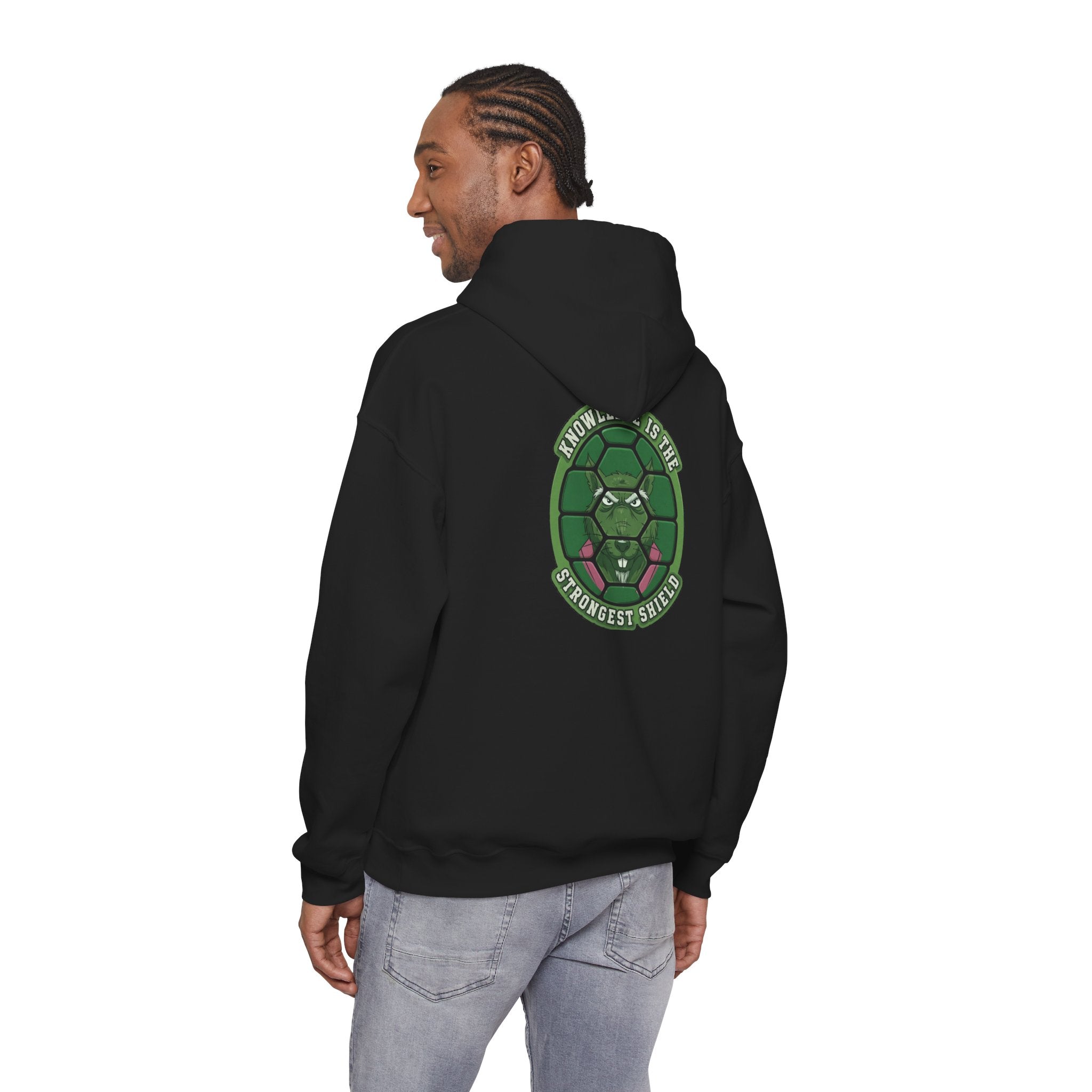 "Knowledge Is the Strongest Shield" Hoodie — Wisdom Quote Pullover Hoodie