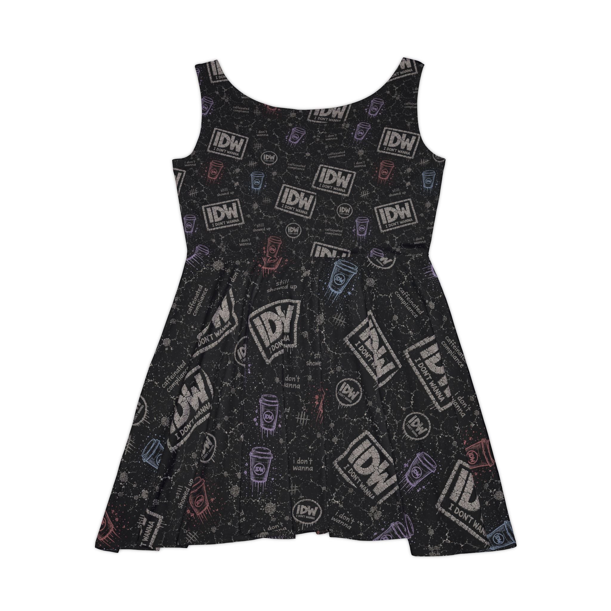 I Don't Wanna Skater Dress — Women's Summer Casual Streetwear