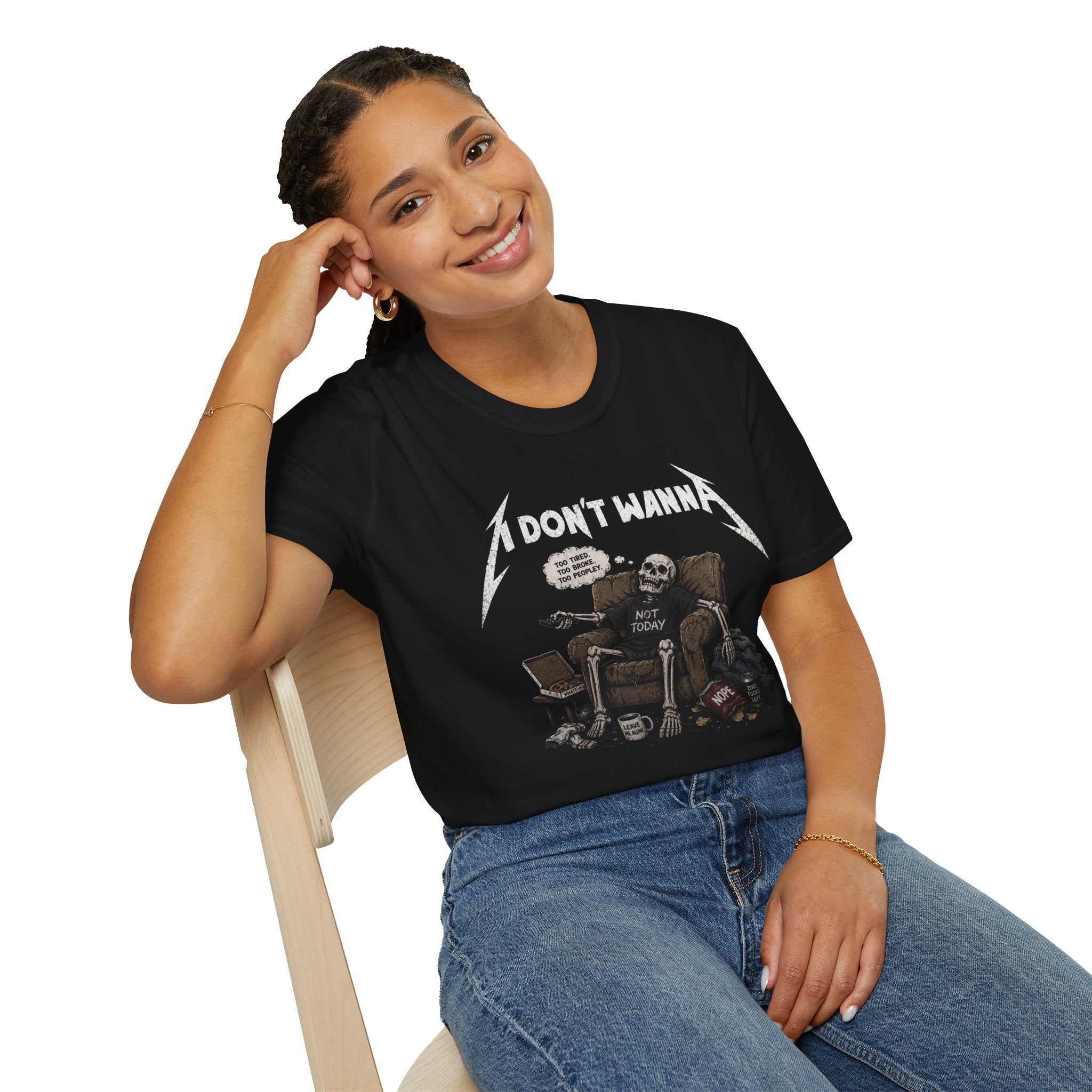 90s Metal 'I Don't Wanna' Skeleton T-Shirt