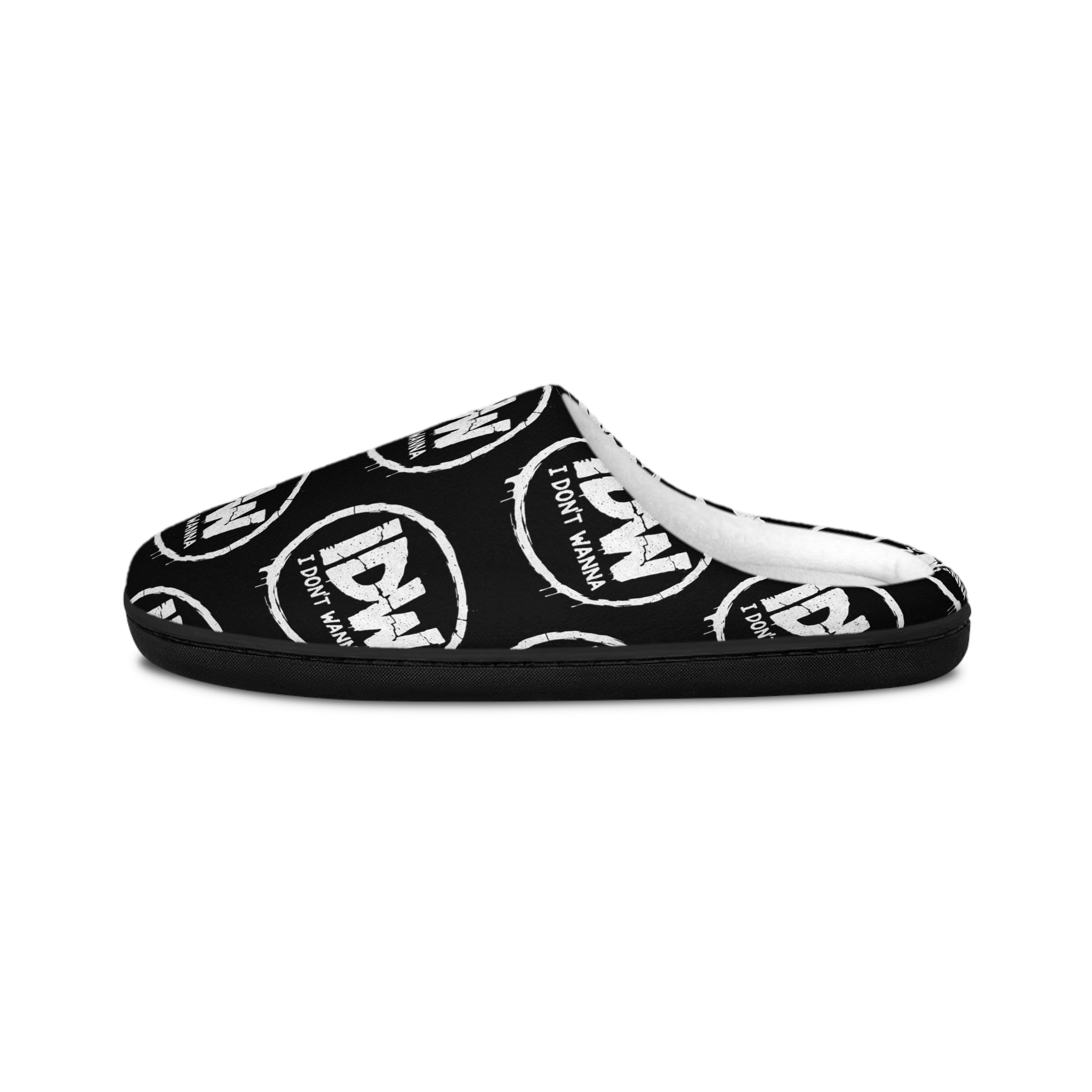 I Don't Wanna Cozy Slippers — Men's Indoor Fuzzy House Shoes