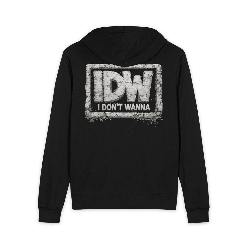 I Don't Wanna Full-Zip Hoodie — 3D Concrete Logo