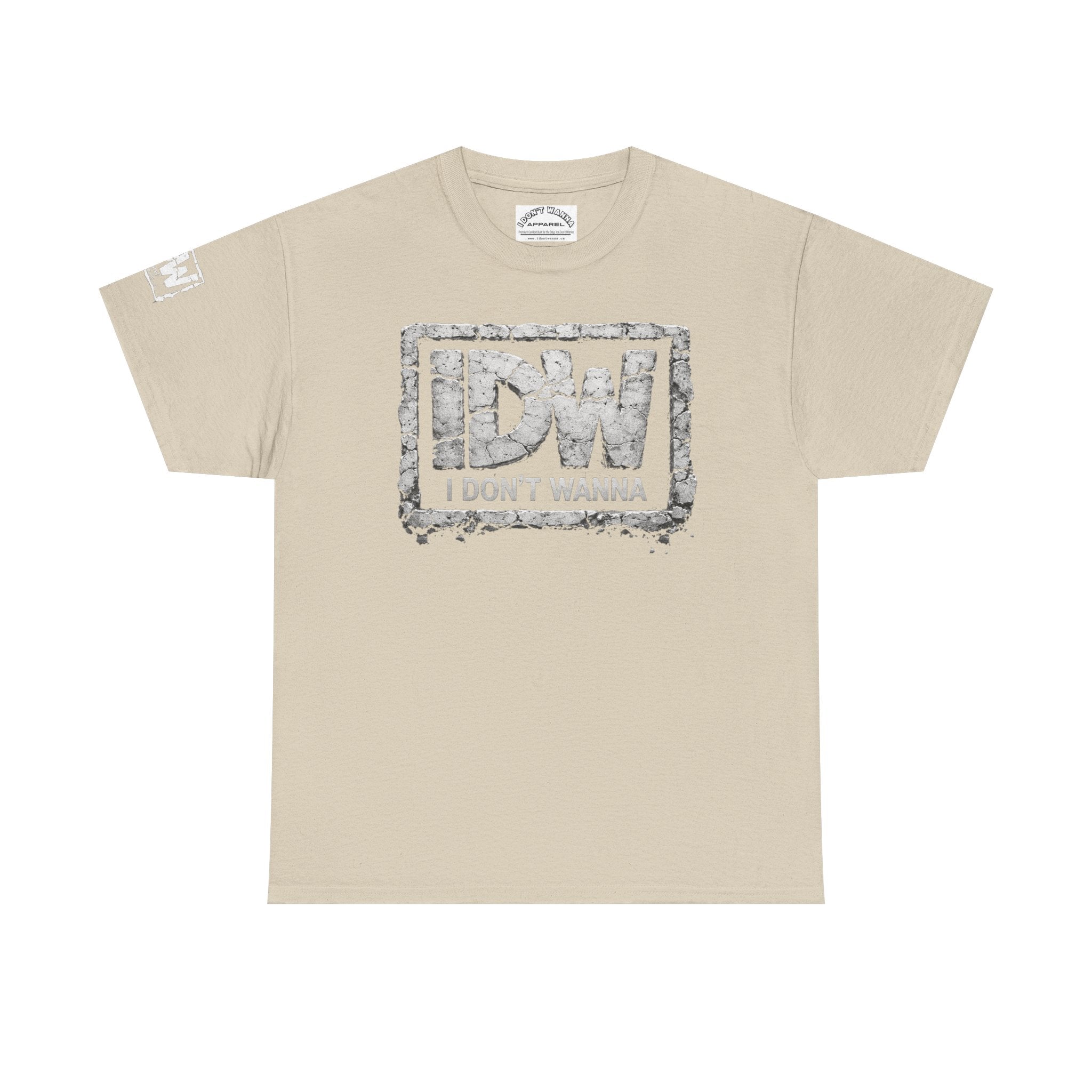 Distressed 3D Concrete IDW Logo T-Shirt — Vintage Urban Graphic Tee