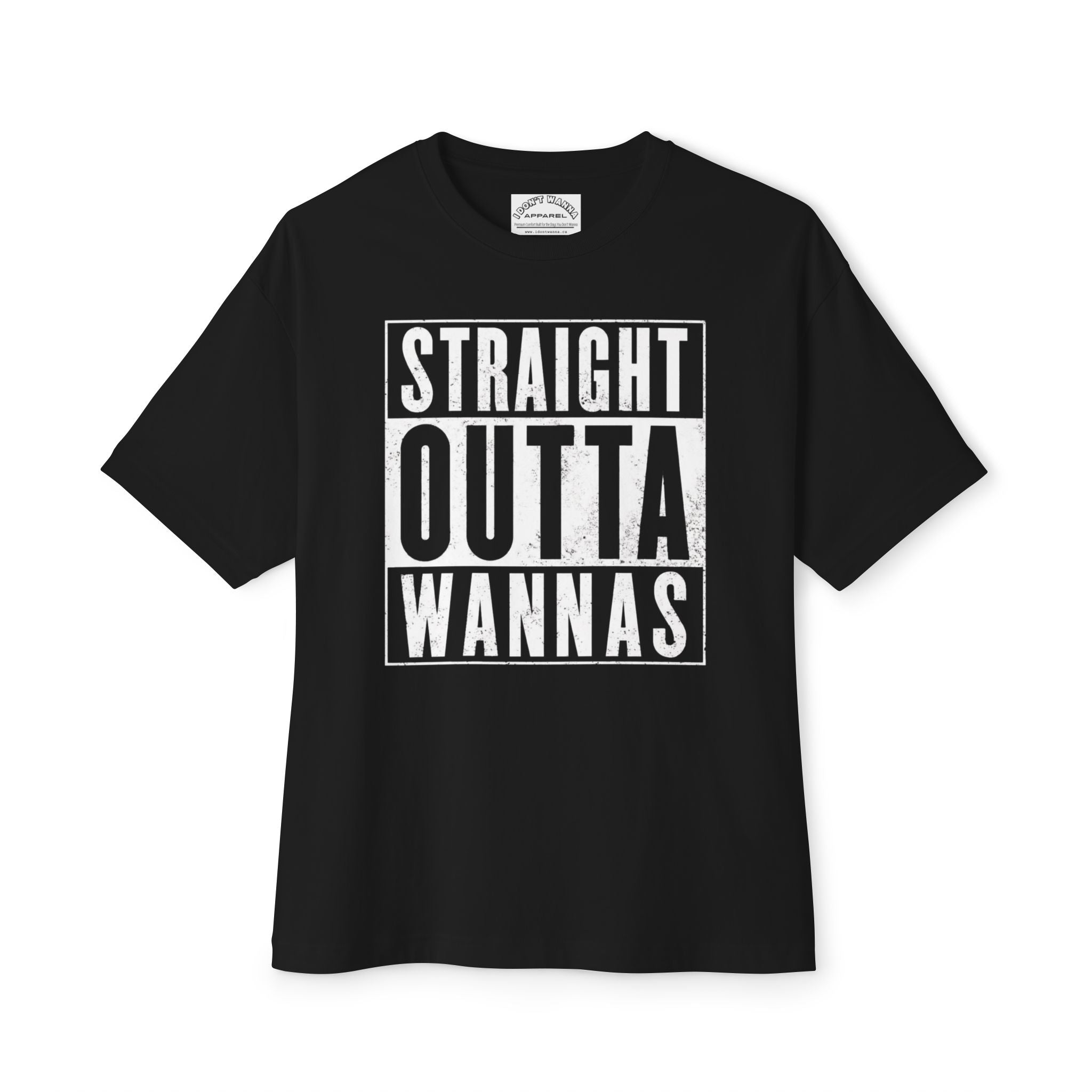 Straight Outta Wannas Tee — Graphic Oversized Boxy T‑Shirt