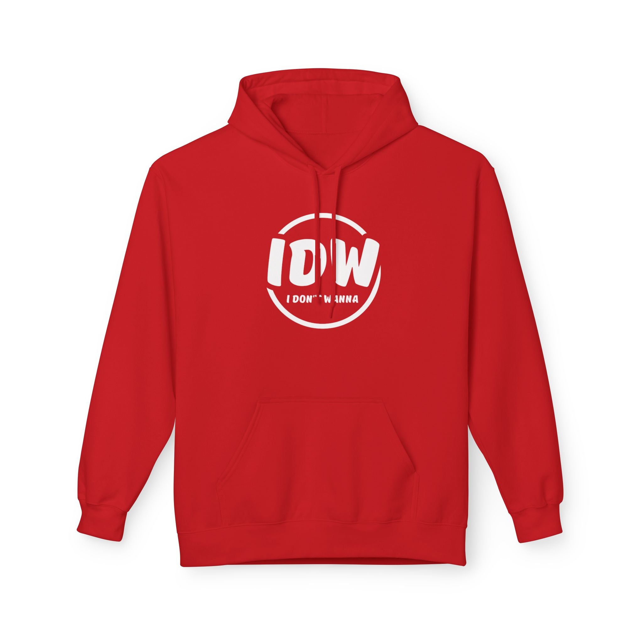 “I Don’t Wanna” Cozy Fleece Hoodie — Bold Mood-Status Pullover