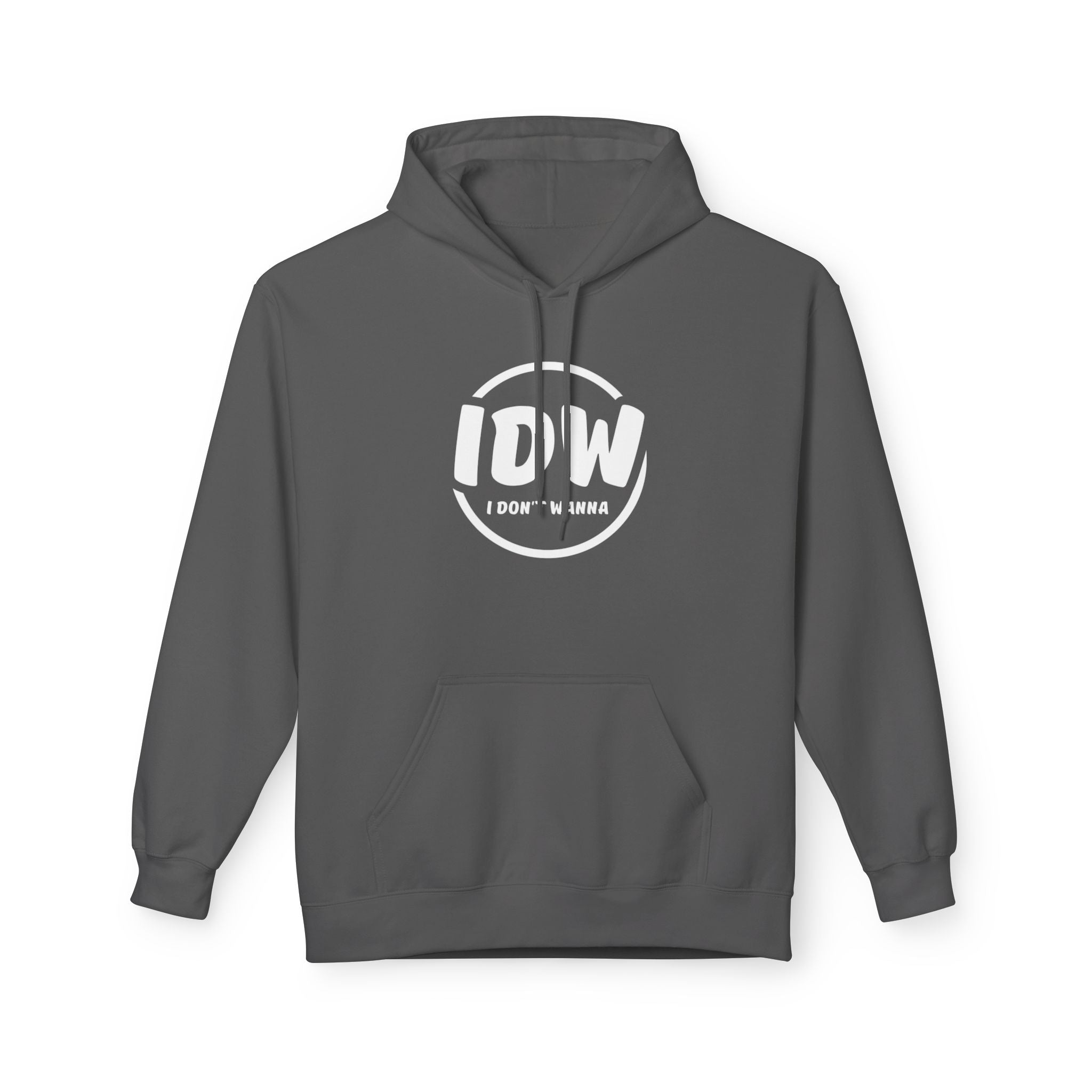 “I Don’t Wanna” Cozy Fleece Hoodie — Bold Mood-Status Pullover