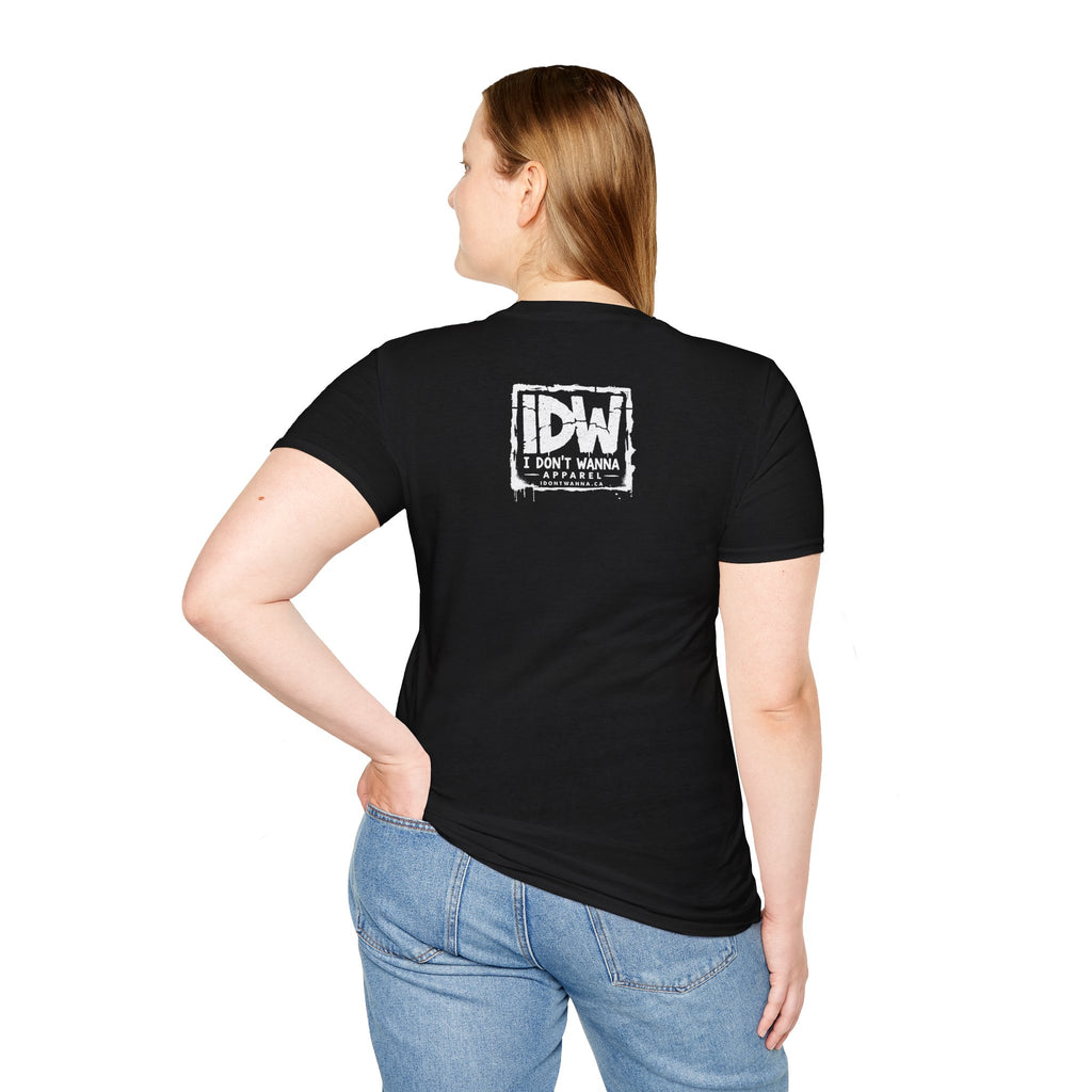 I Don't Wanna T-Shirt — Bold Repeated Text Graphic Tee