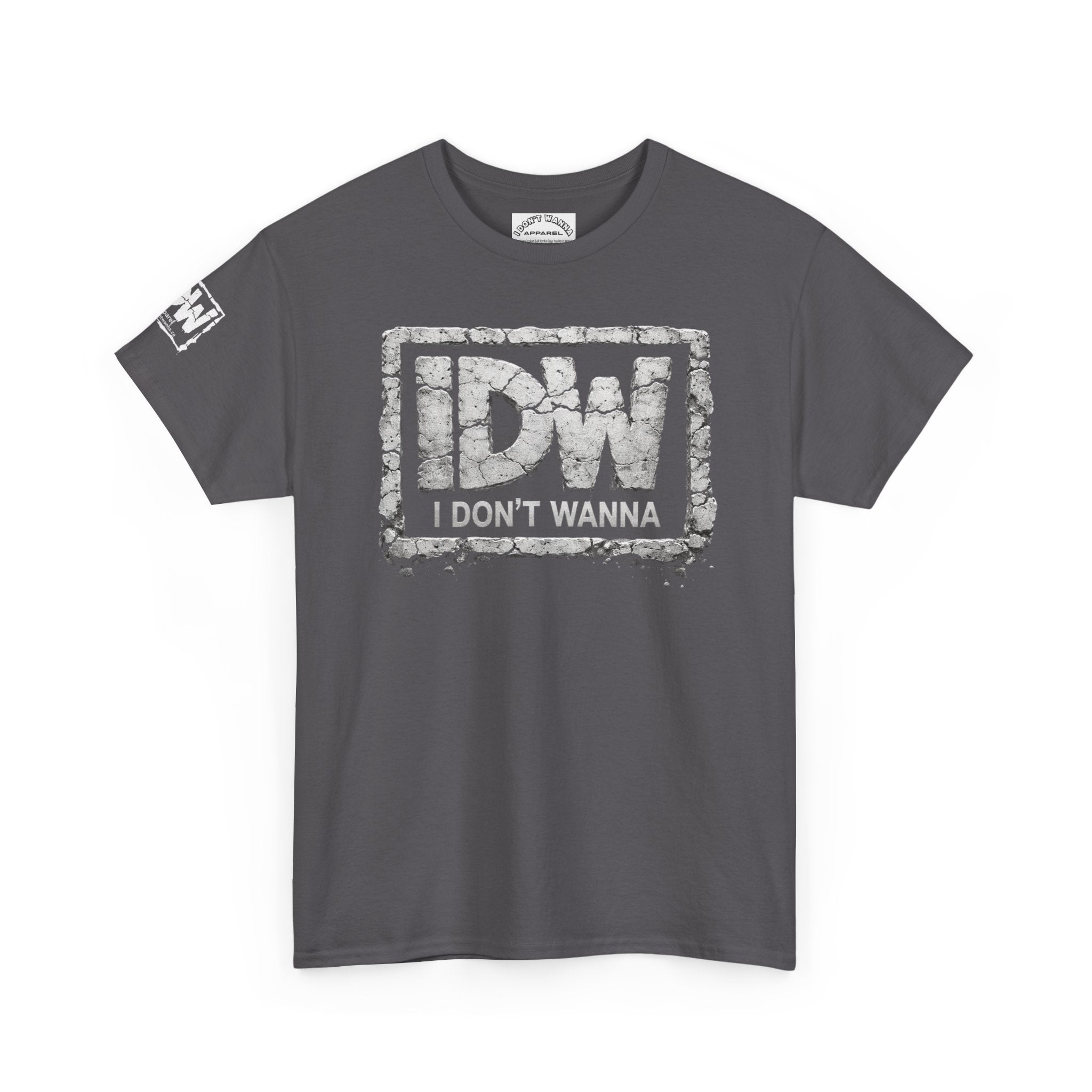 Distressed 3D Concrete IDW Logo T-Shirt — Vintage Urban Graphic Tee