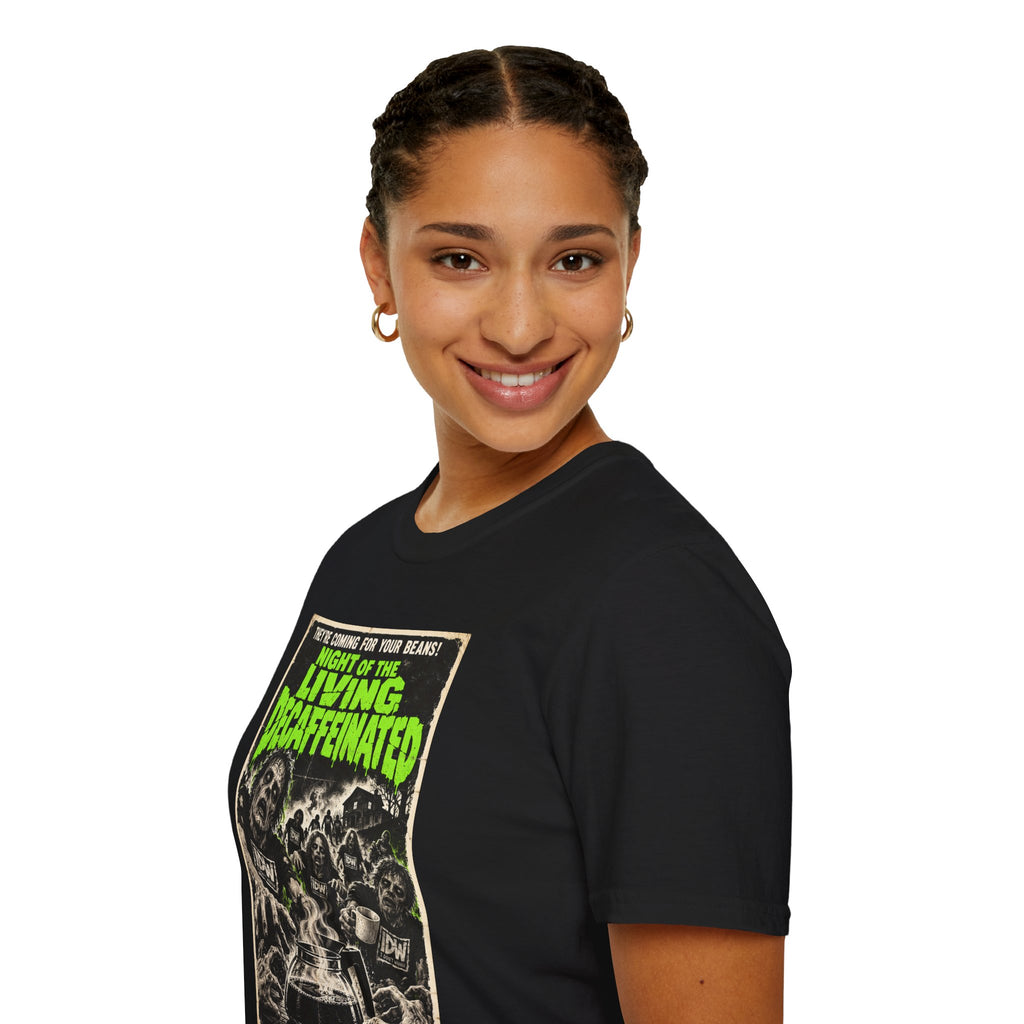 Night of the Living Decaffeinated Horror Coffee T-Shirt