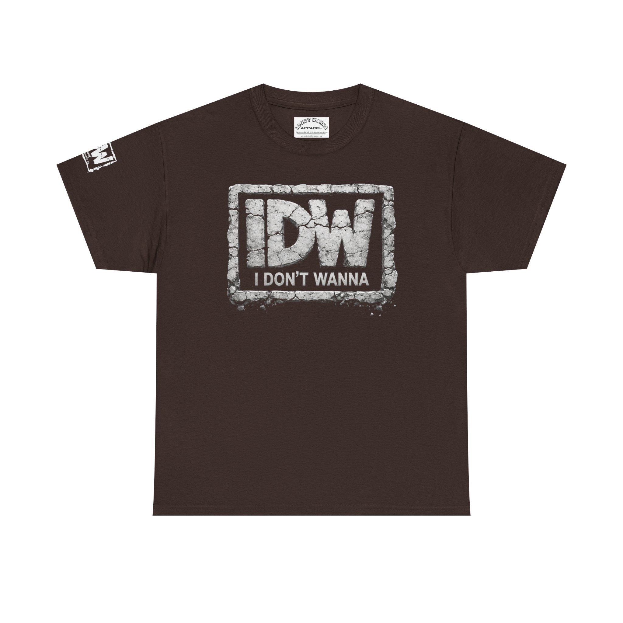 Distressed 3D Concrete IDW Logo T-Shirt — Vintage Urban Graphic Tee