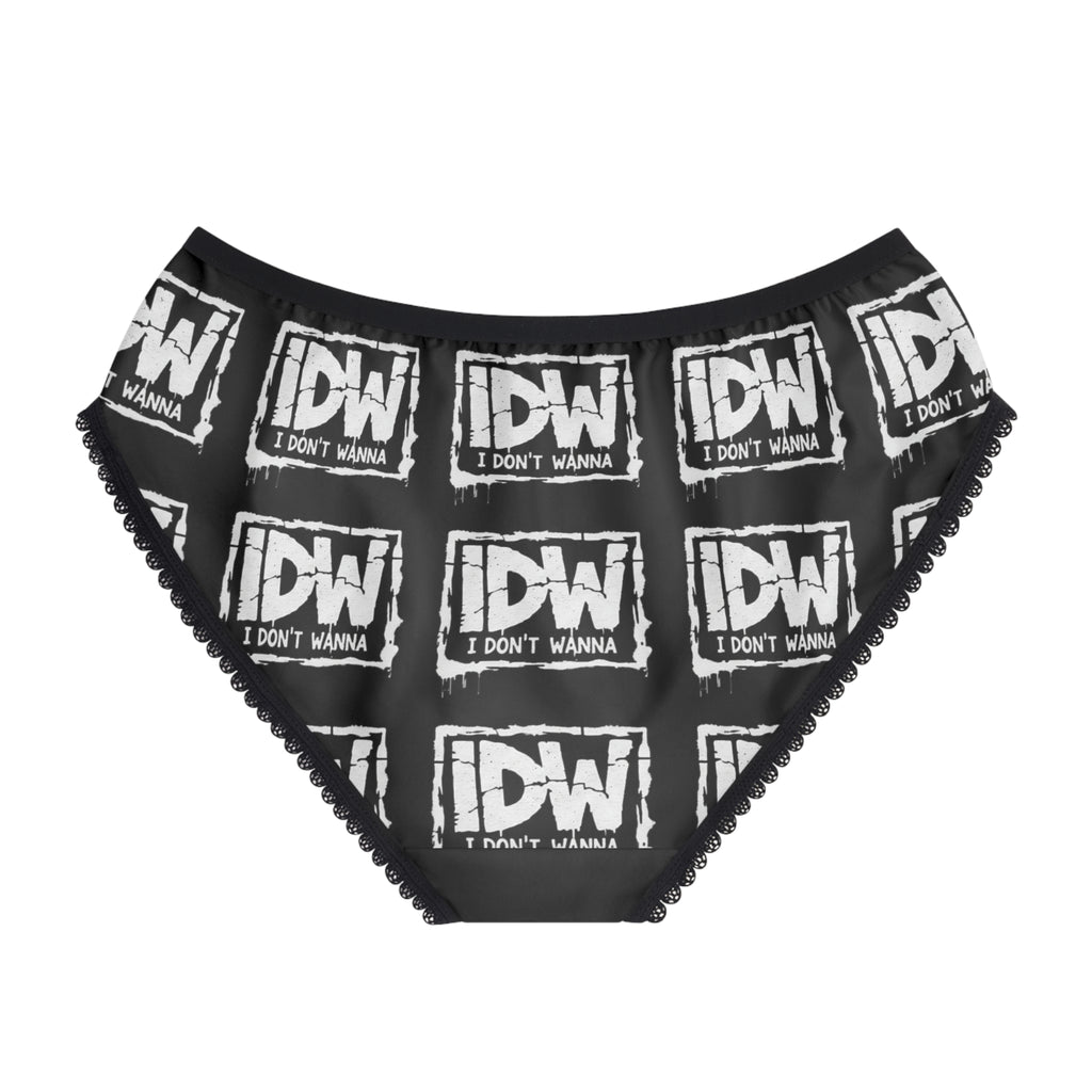 Novelty Women's Briefs — "I Don't Wanna" Cheeky Printed Underwear