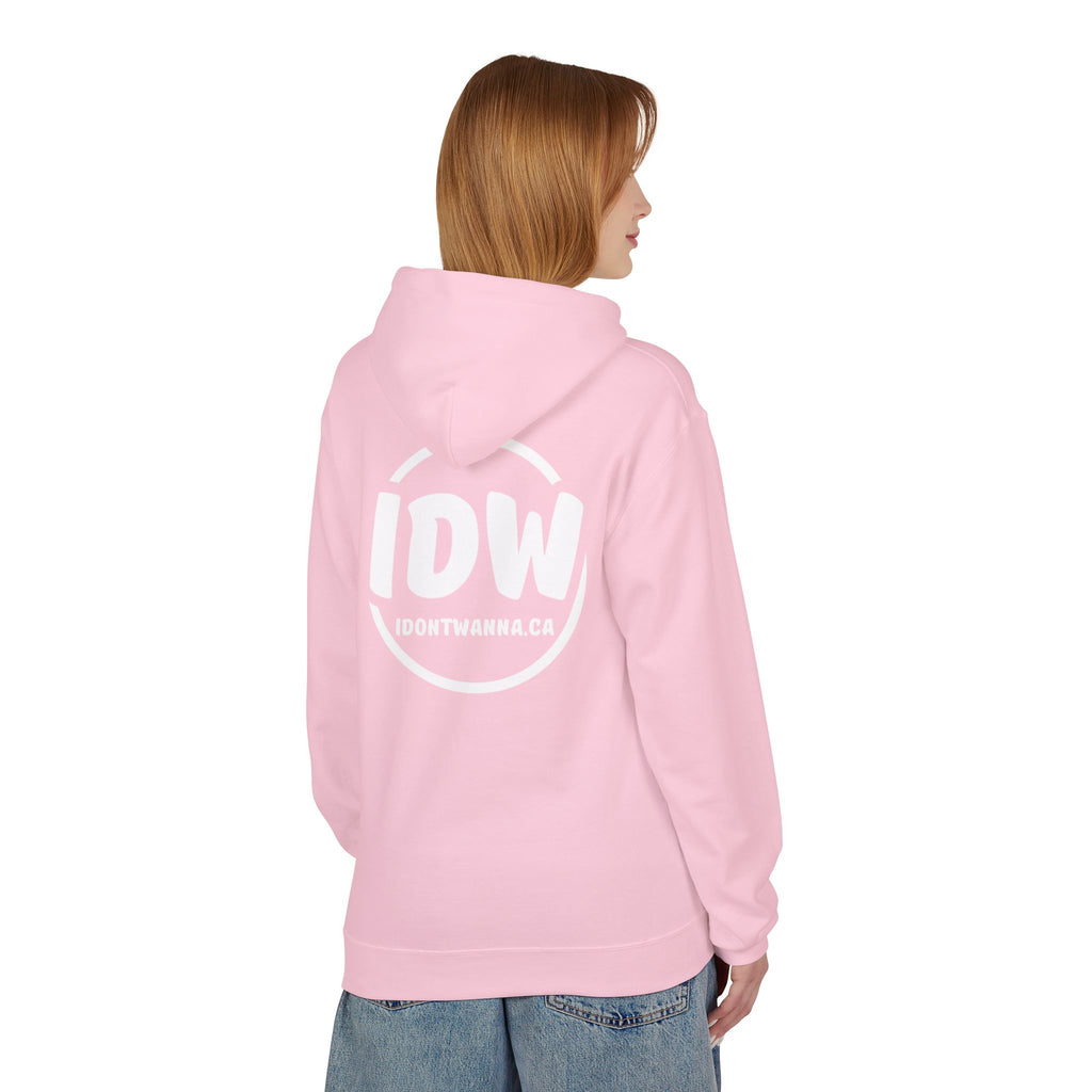 “I Don’t Wanna” Cozy Fleece Hoodie — Bold Mood-Status Pullover