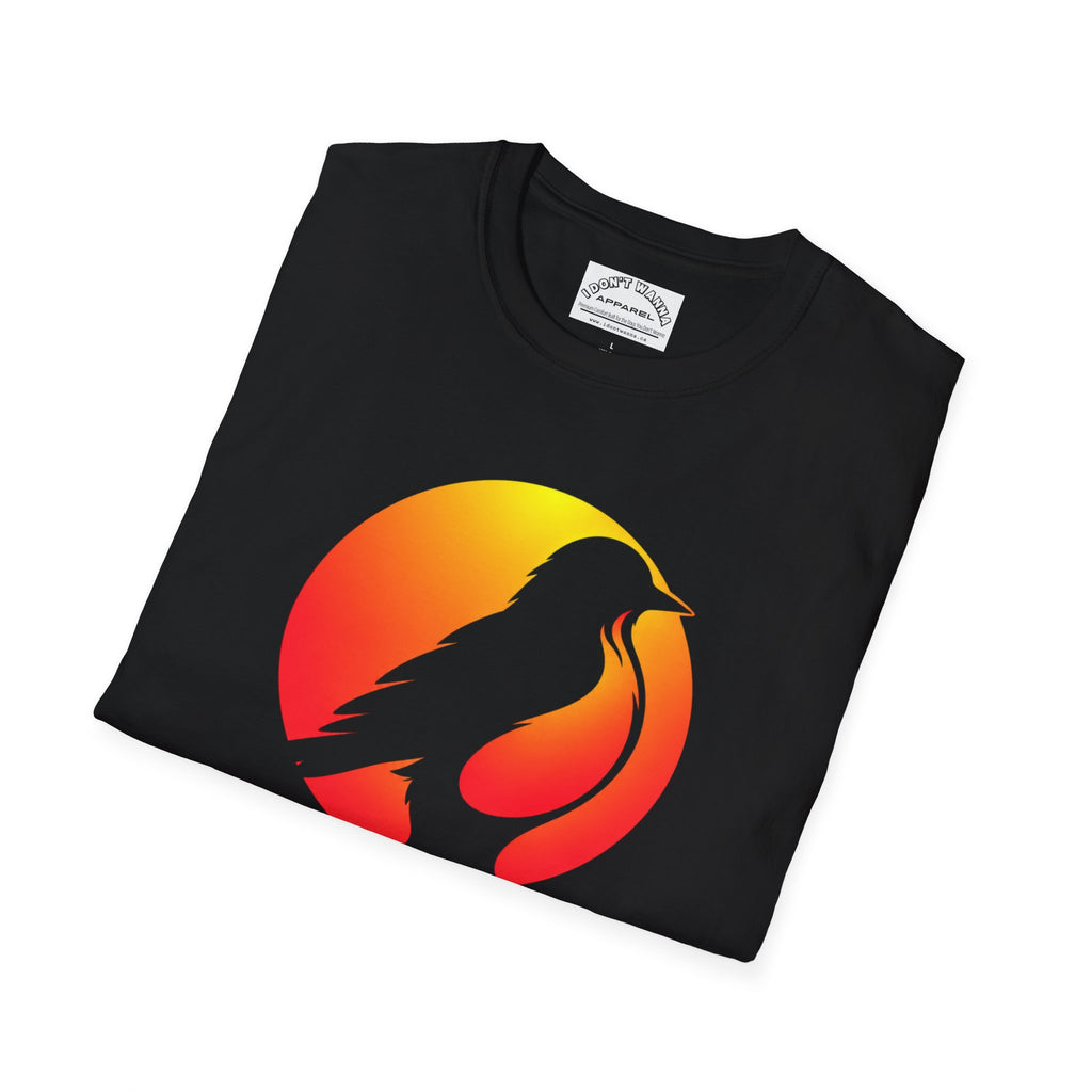 Mortal Komfort Retro Sunset T-Shirt — American Robin Graphic Tee
