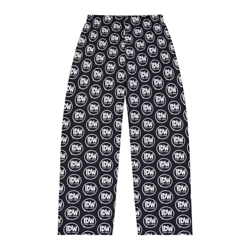 Don't Wanna Men’s Pajama Pants – Black & White IDW Pattern