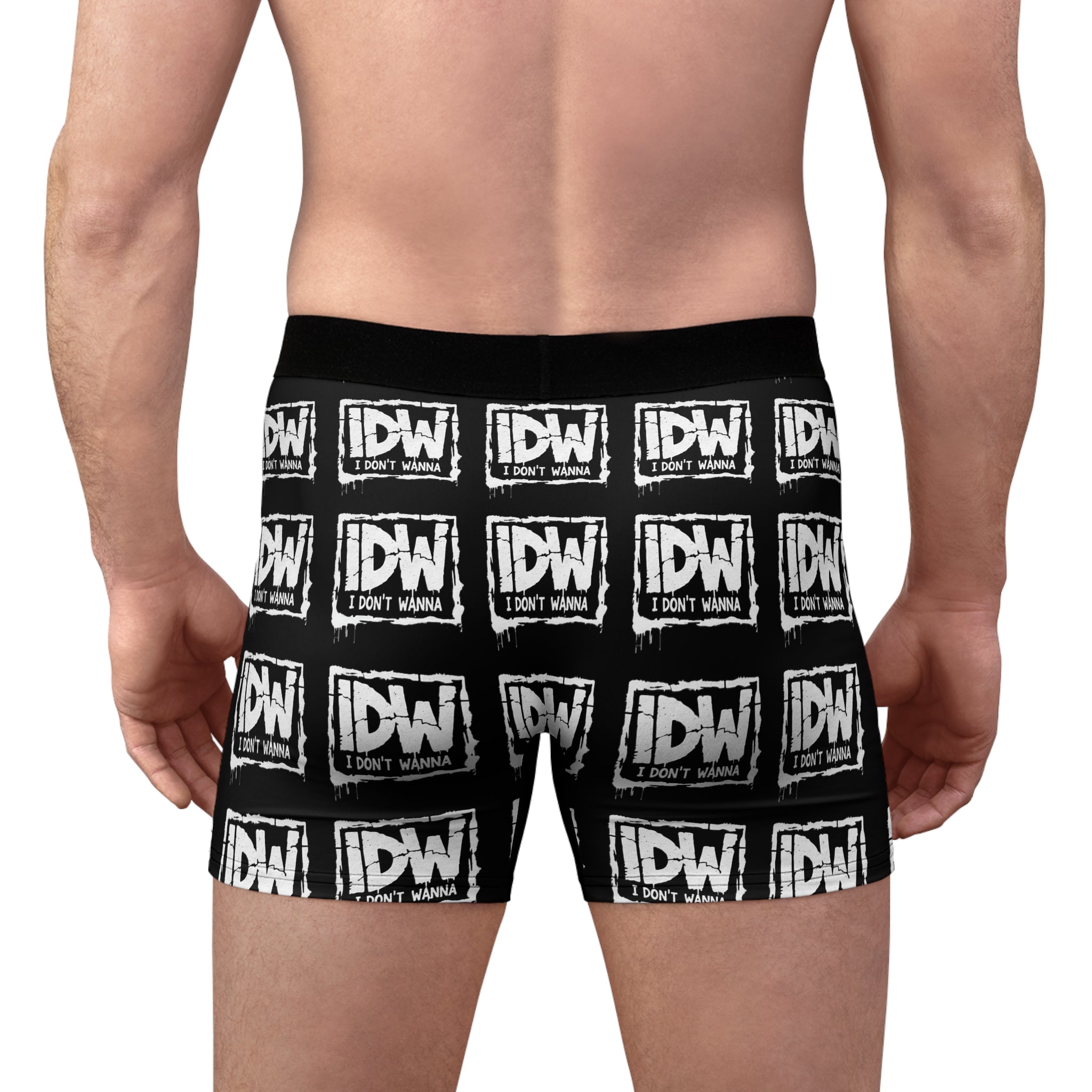 I Don't Wanna Boxer Briefs — Men's Message Boxer Briefs (AOP)