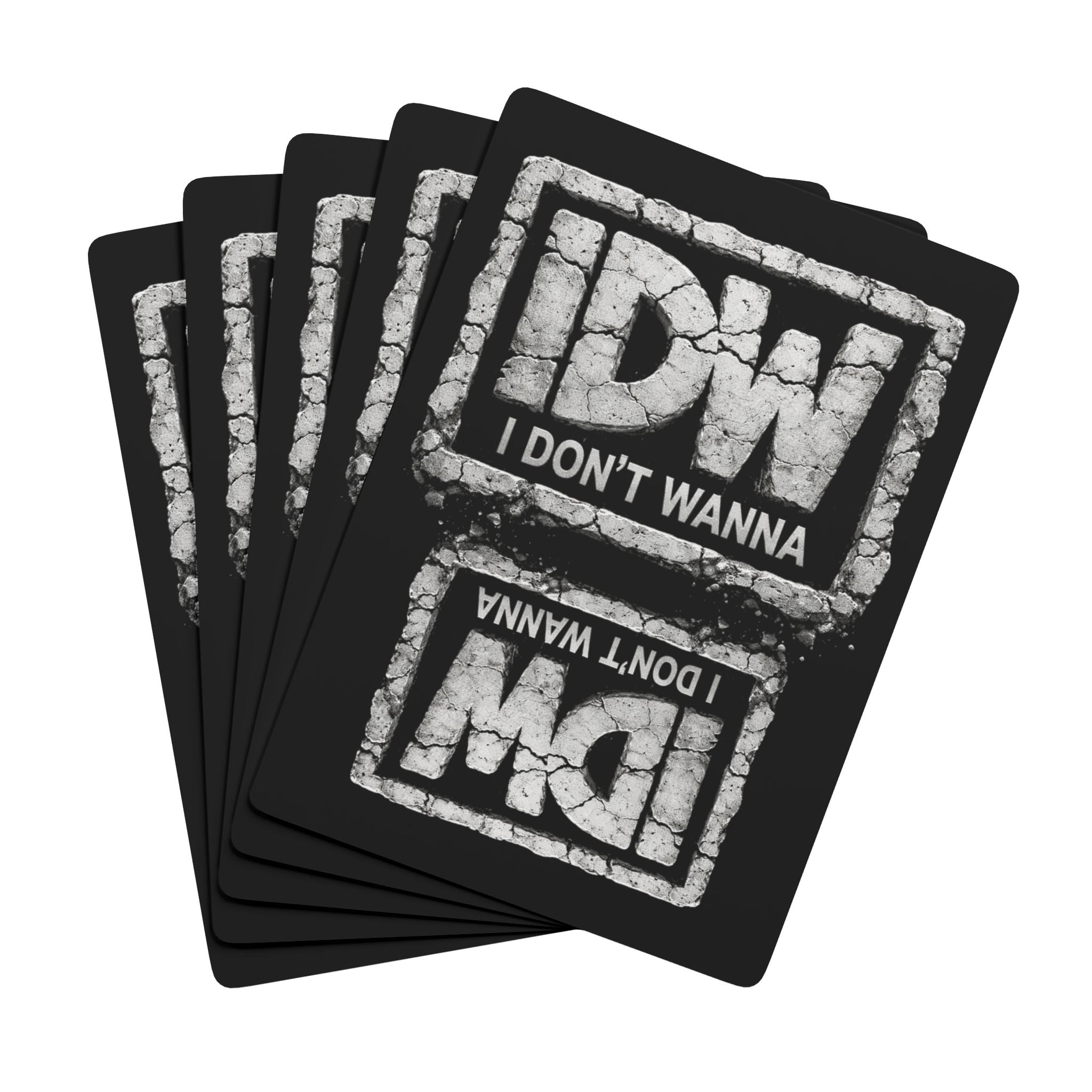 'I Don't Wanna' Poker Playing Cards — Distressed Ace of Spades Deck