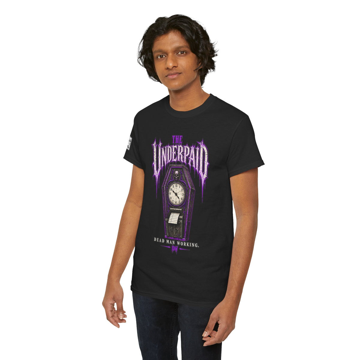 Rest in Debt Gothic Coffin Clock Tee