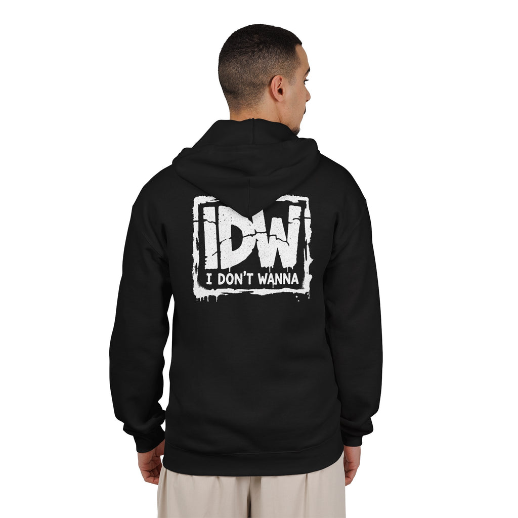I DON’T WANNA (IDW) Distressed Zip Hoodie