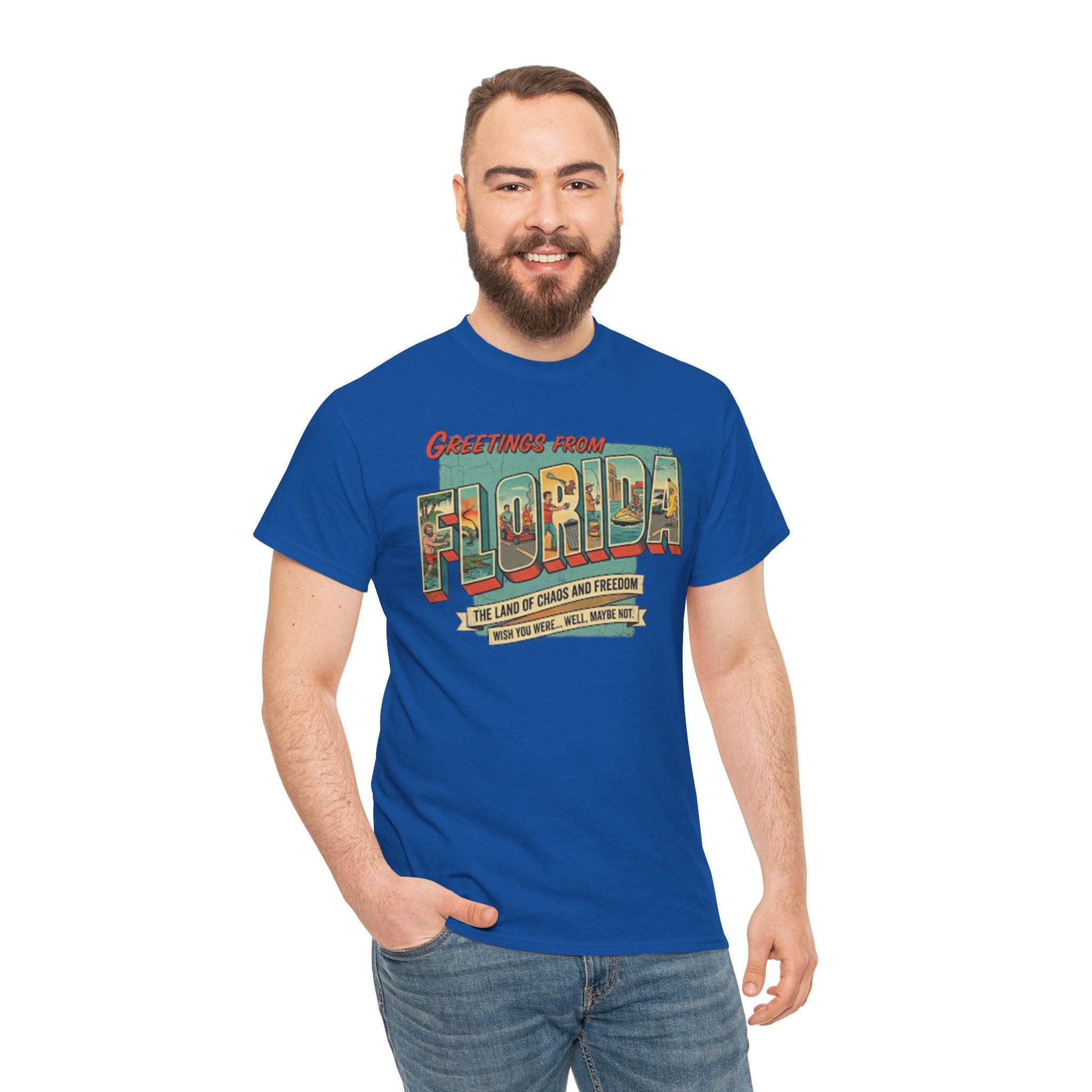 Florida Man 'We Wish You Were Here' T-Shirt — Greetings From Florida News Headlines