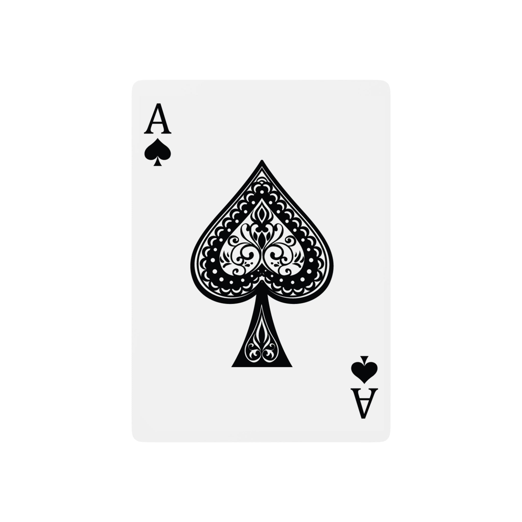 'I Don't Wanna' Poker Playing Cards — Distressed Ace of Spades Deck