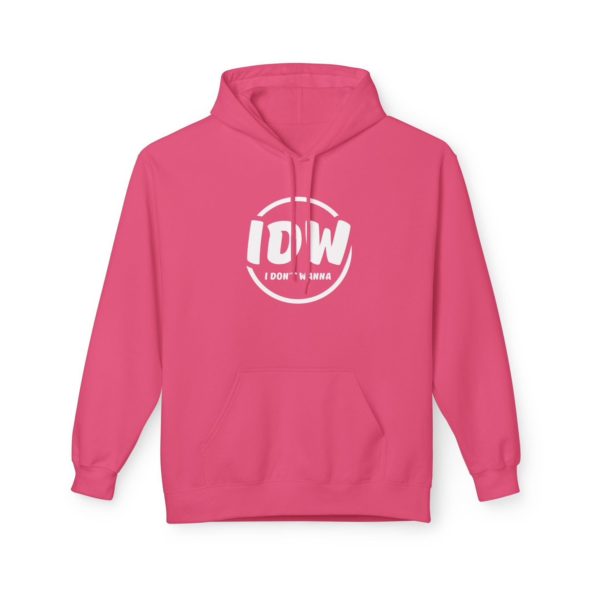 “I Don’t Wanna” Cozy Fleece Hoodie — Bold Mood-Status Pullover