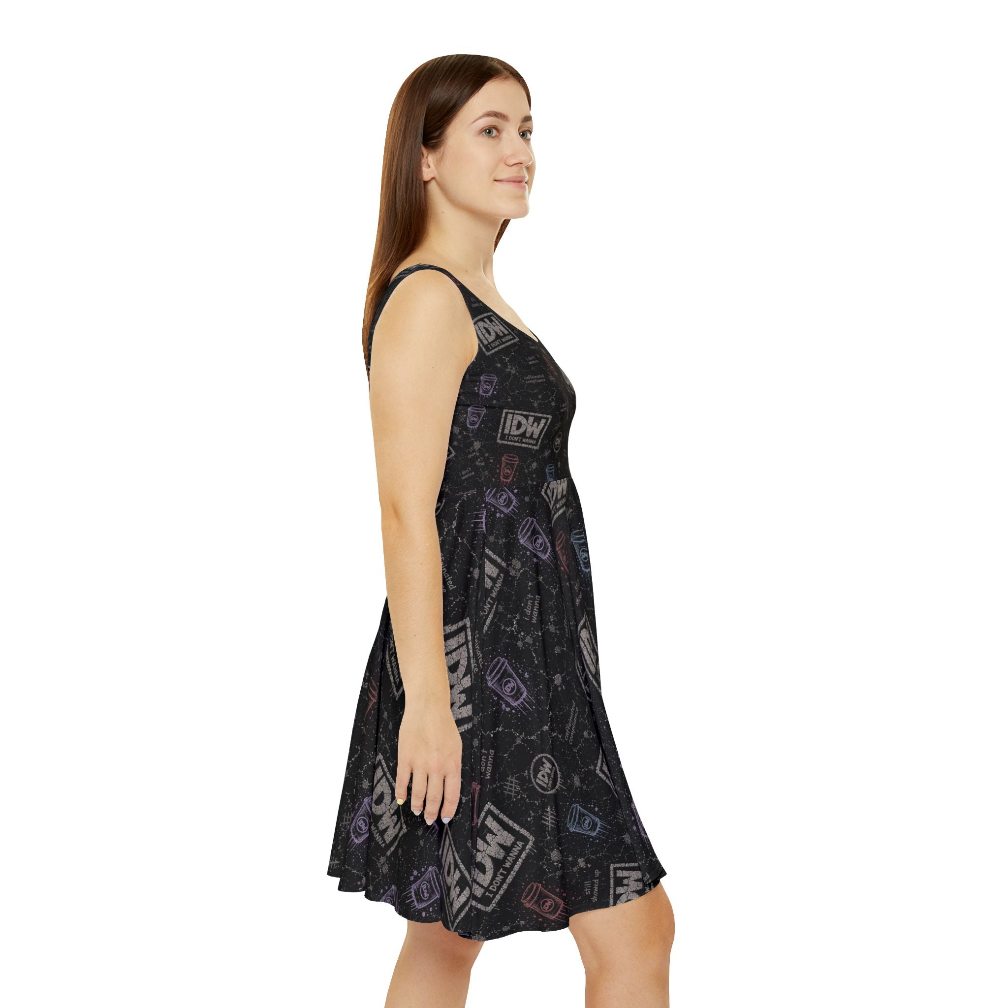 I Don't Wanna Skater Dress — Women's Summer Casual Streetwear