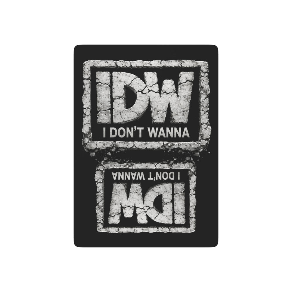 'I Don't Wanna' Poker Playing Cards — Distressed Ace of Spades Deck